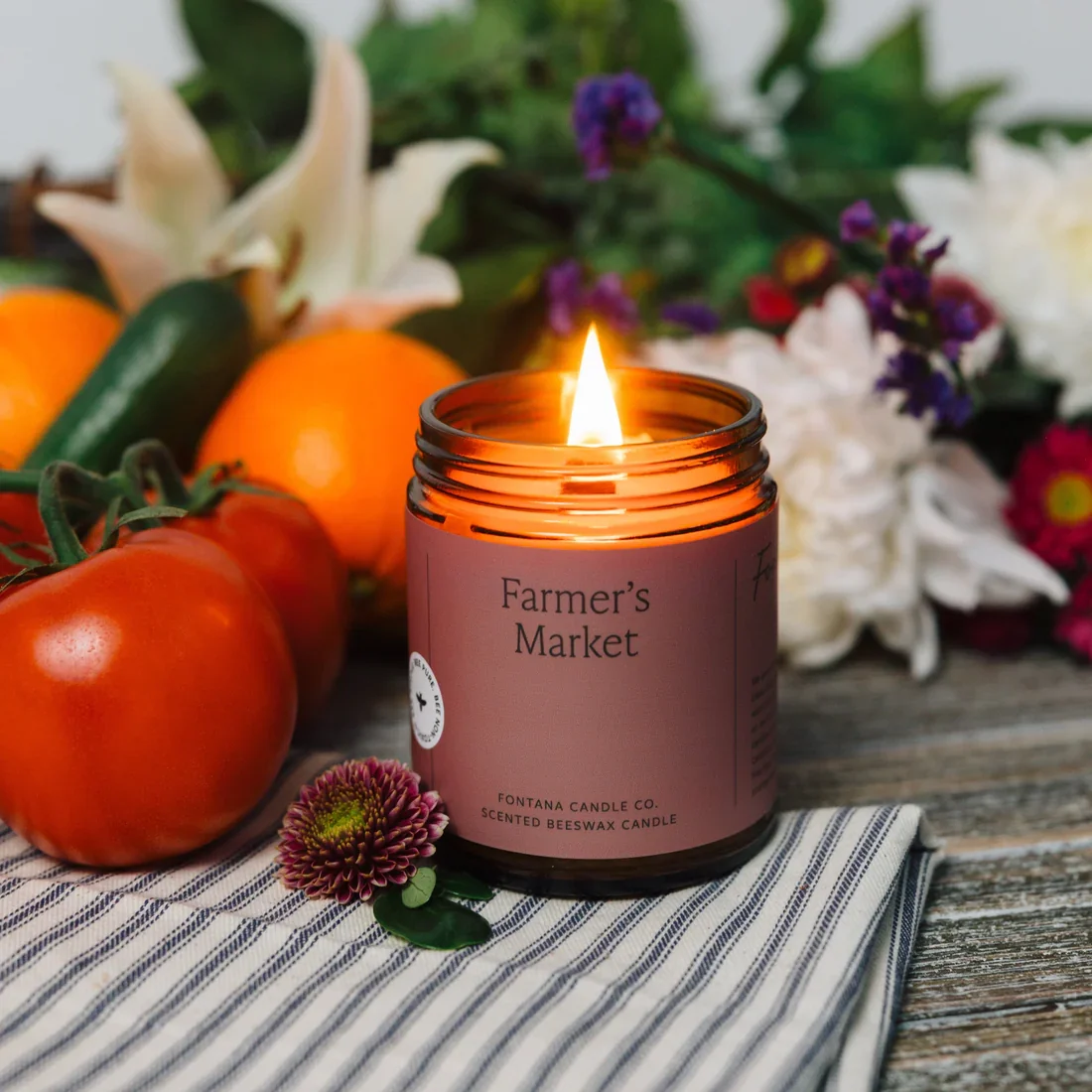 Farmer's Market Scented Beeswax Fontana Candle
