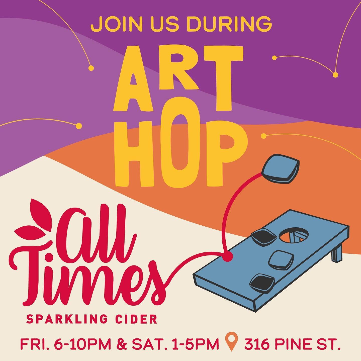 Today&rsquo;s the day! Hope to it and make your plans to get to Art Hop this weekend!! Hope to see you around the pub! We will have lawn games out for family fun times! 

#arthopburlingtonvt #seabavt #sparklingcider #alltimes #enjoyalltimes