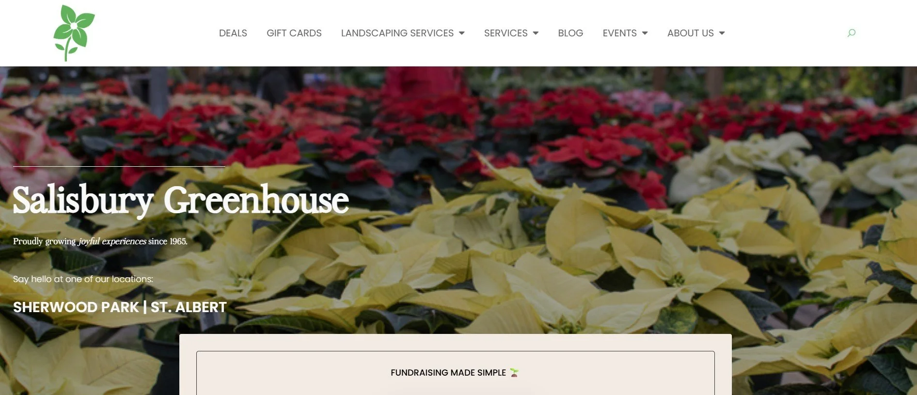 Salisbury greenhouse homepage