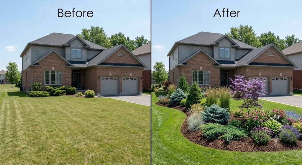 Example 3 before and after landscape