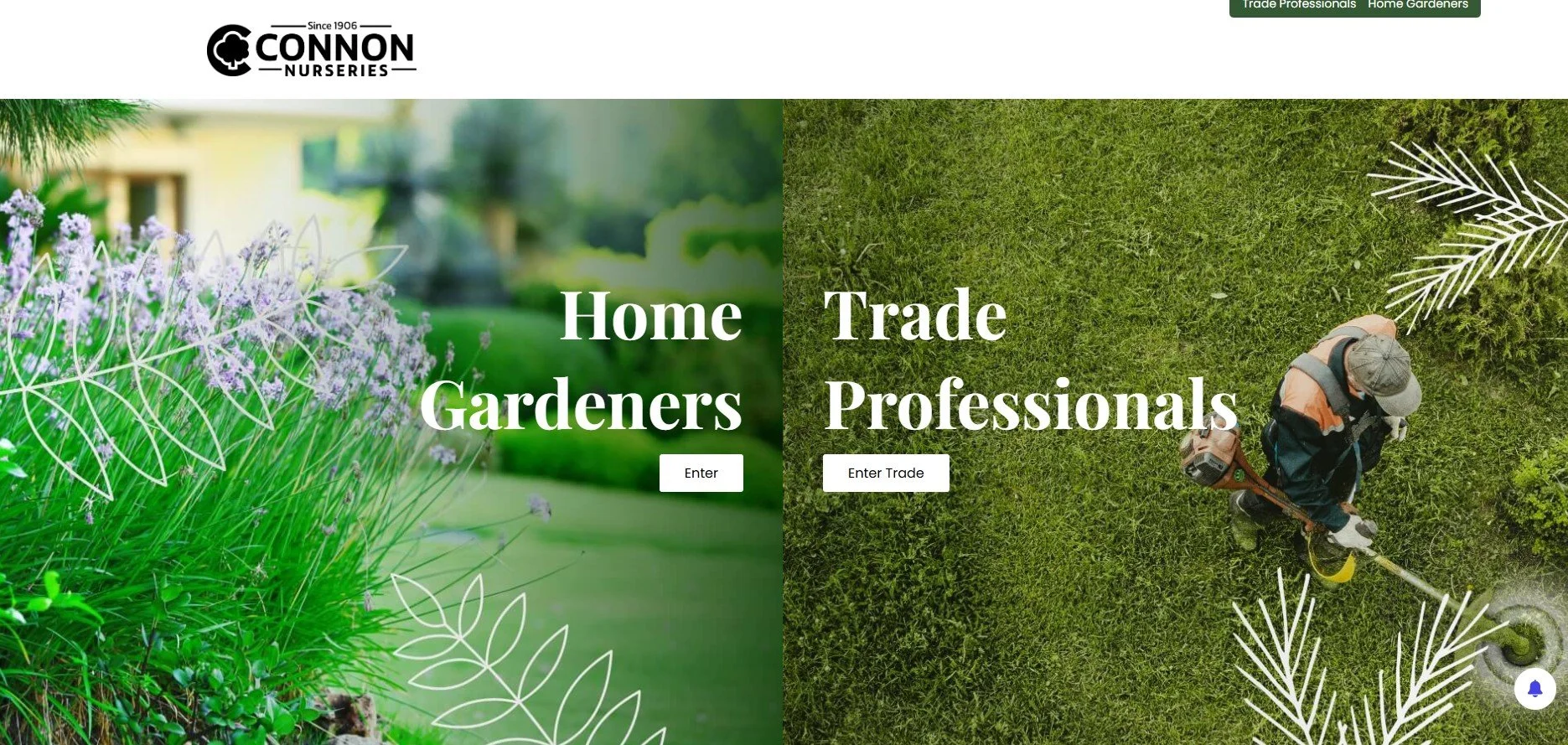 Connon Nurseries homepage