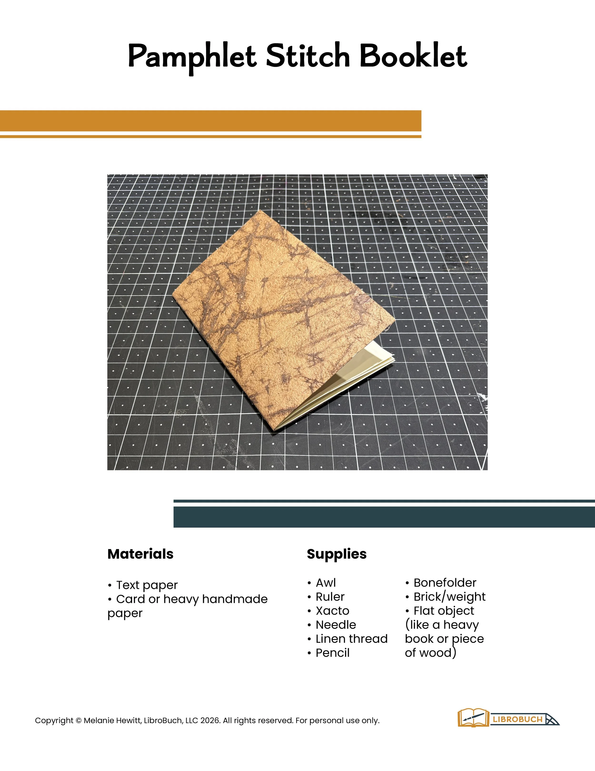 Pamphlet Stitch Booklet Tutorial