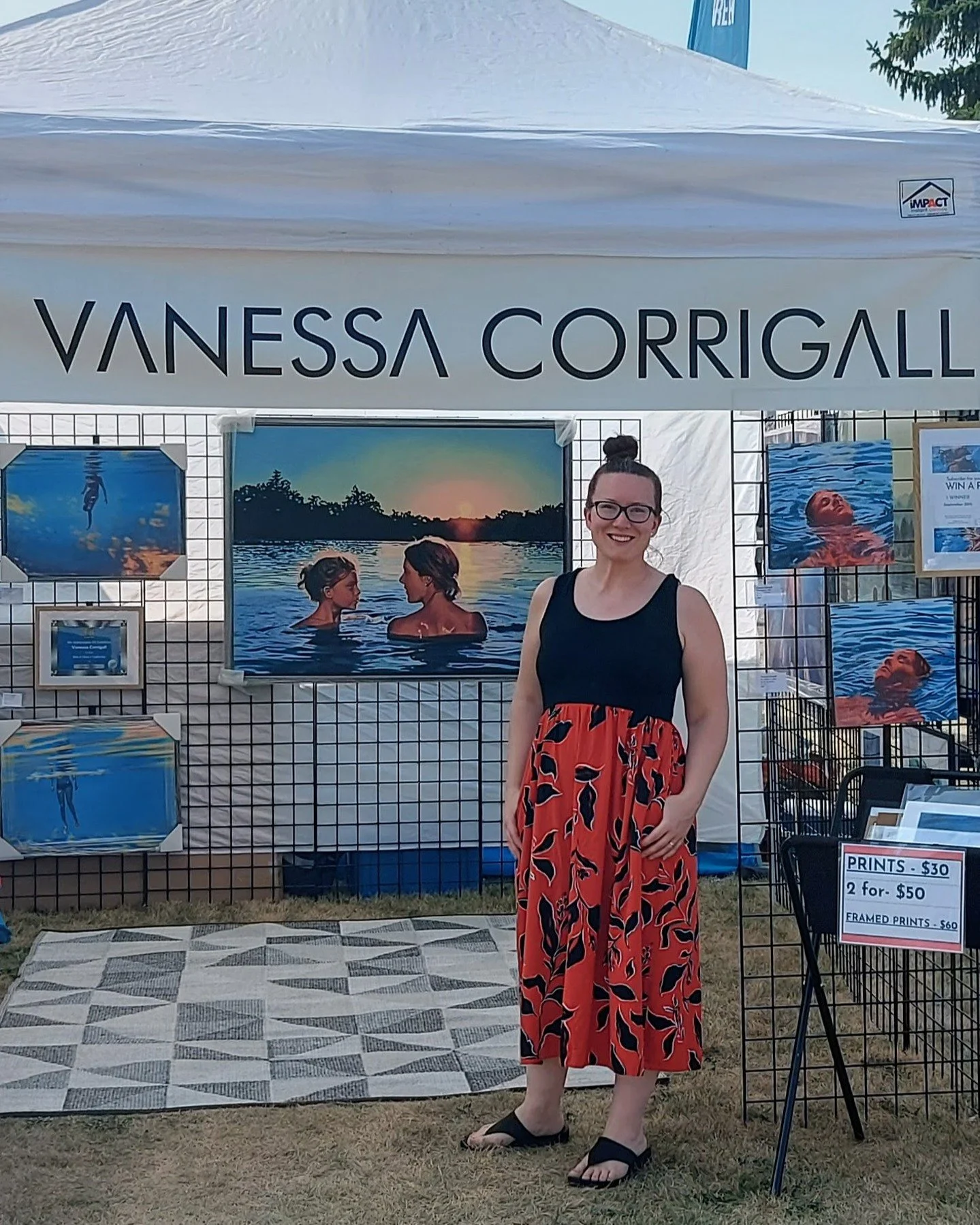 Thank you to @strathearnartwalk and all of the volunteers who made the art and music festival such a success! I was in the red zone this year and absolutely loved my spot&mdash;especially since two of my art buddies were my neighbors for the weekend.