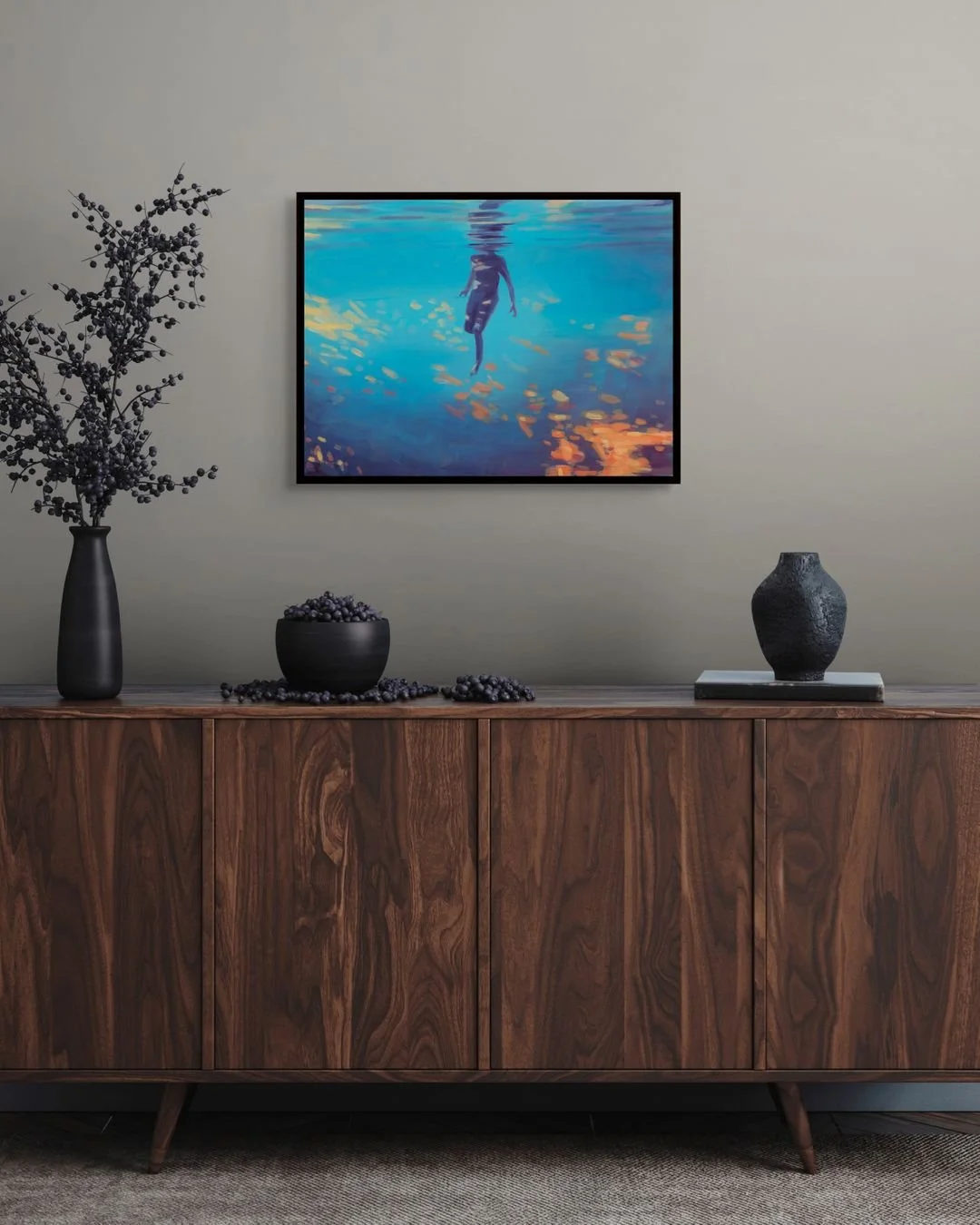Do you remember the way sunlight scatters across the water on late summer afternoons?

For me, that golden shimmer always felt like time paused &mdash; like floating was its own kind of meditation.

This painting, Drifting Glow, grew out of that memo