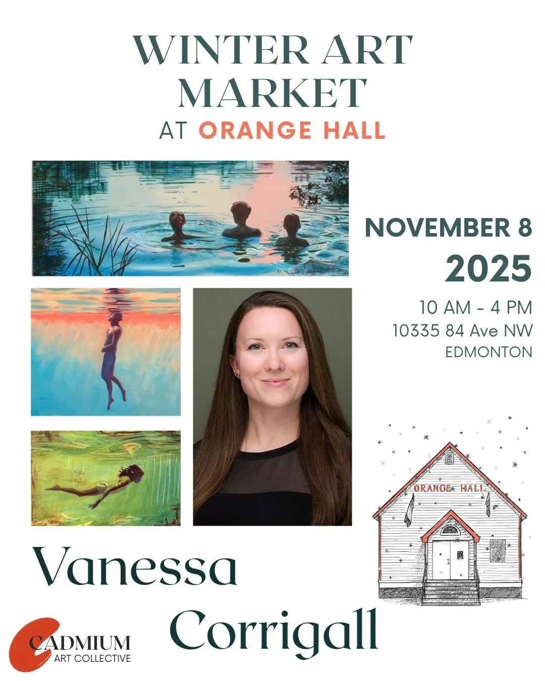 Art collectors, this one&rsquo;s for you.
The Cadmium Art Collective is hosting its Winter Art Market at Orange Hall &mdash; and you&rsquo;ll get first access to brand-new original work before it&rsquo;s gone.
Meet Alberta artists, discover rising ta