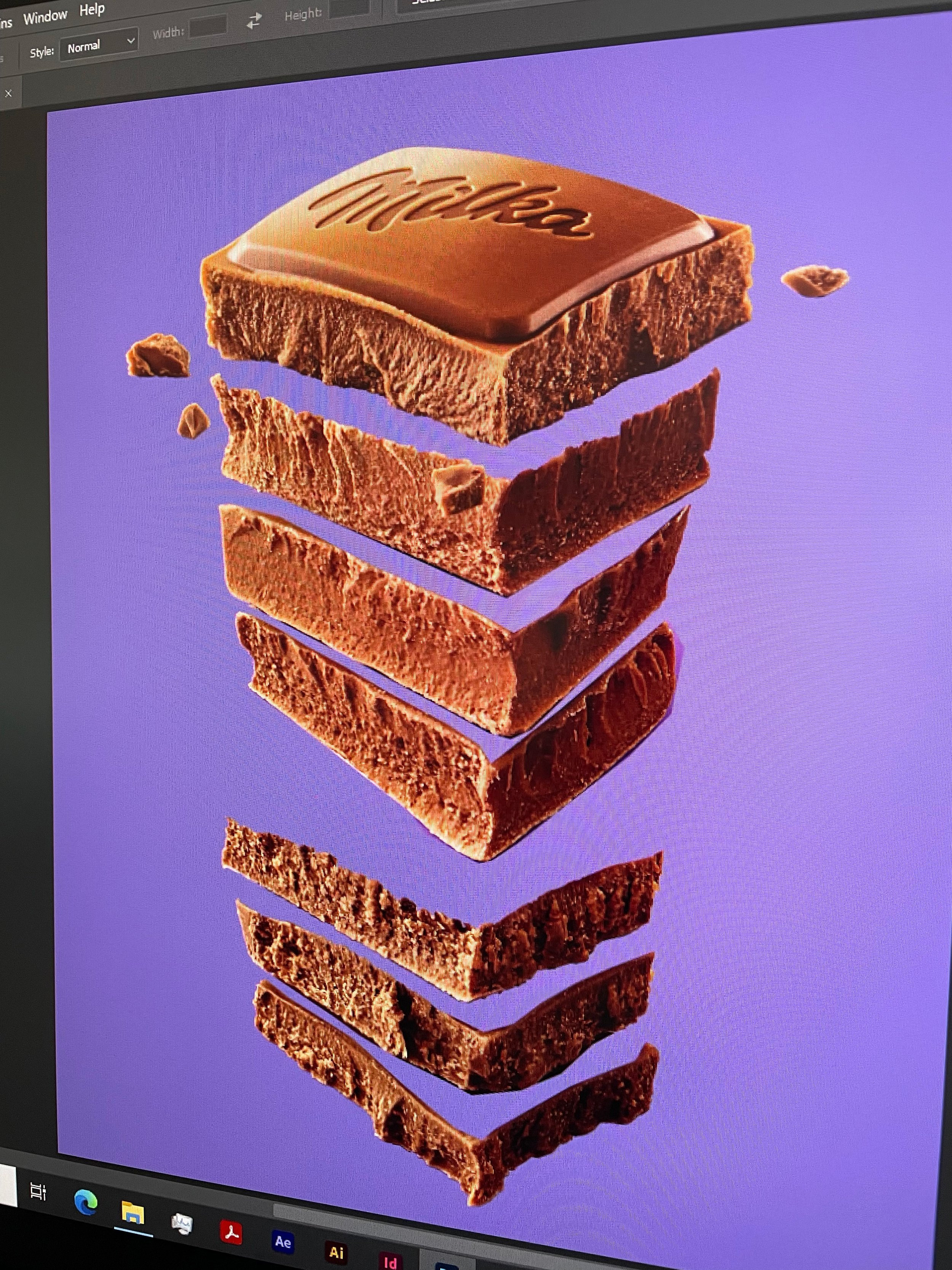 3d scans of a range of Milka chocolate pieces. (Copy)