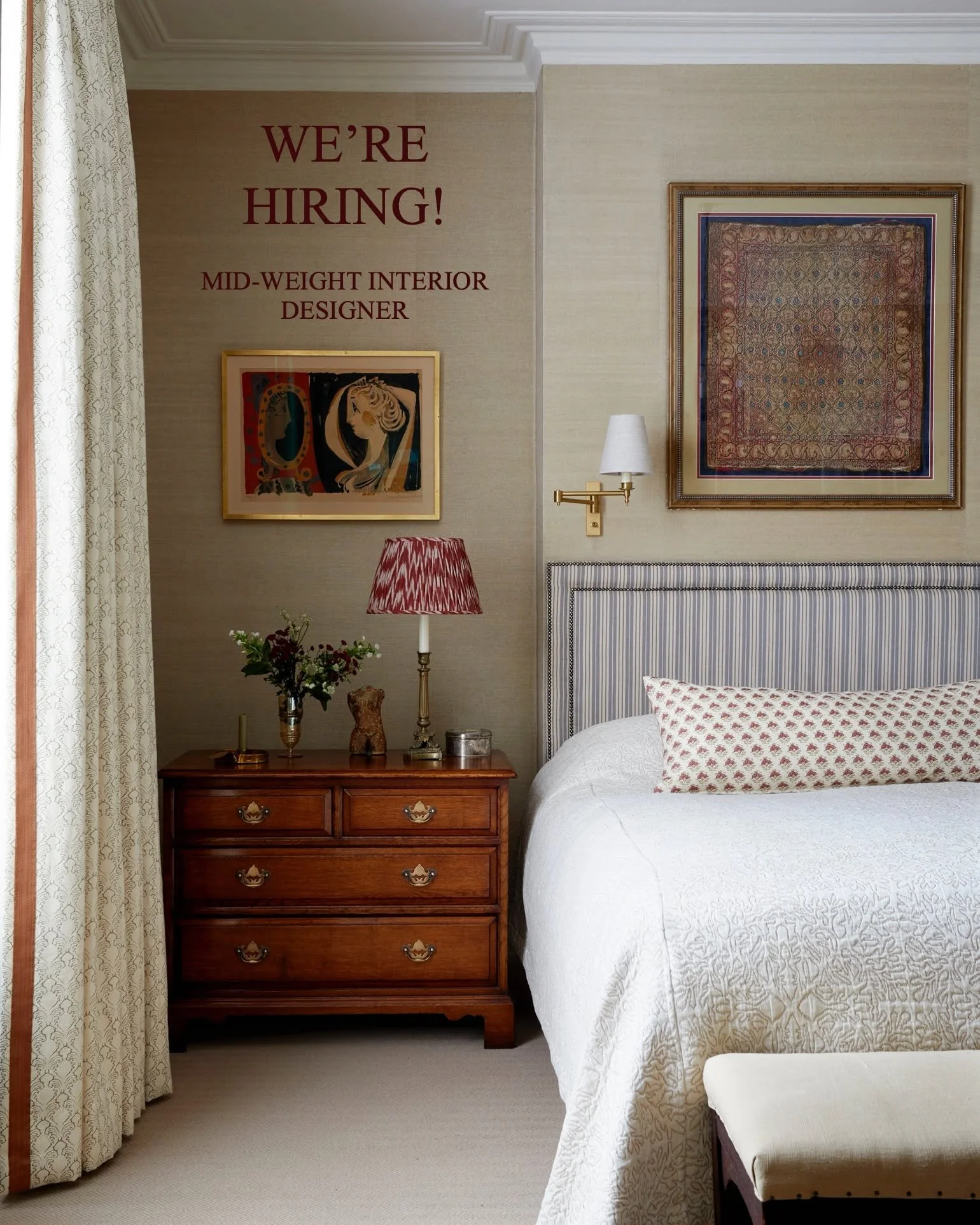 We are looking for a talented Interior Designer to join our small and busy studio in Primrose Hill. The ideal candidate must have at least 4 years + experience in a residential design studio in the UK. 

We're looking for someone who is highly organi