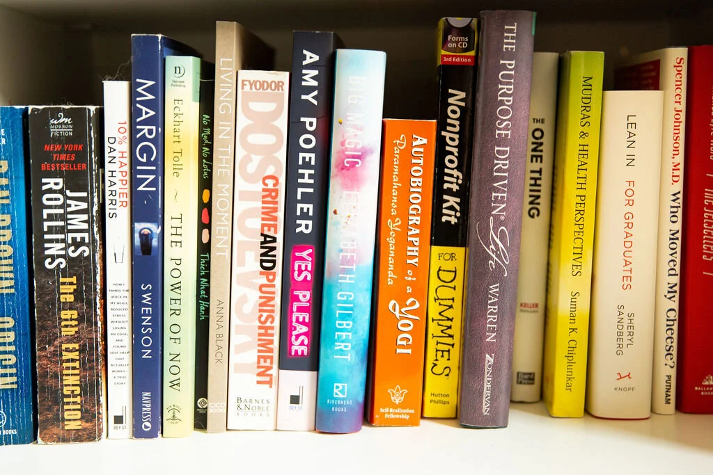 Books, games, puzzles and crafts.