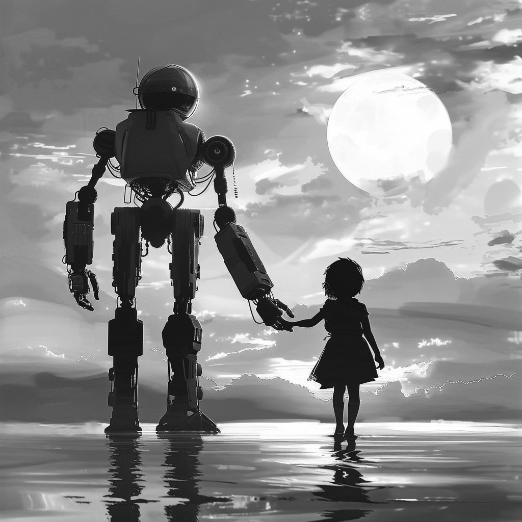 tomt2913_child_and_robot_holding_hands_walking_into_a_sunset_234b841d-c987-40b2-9d5c-36fc065f8f2d.jpg