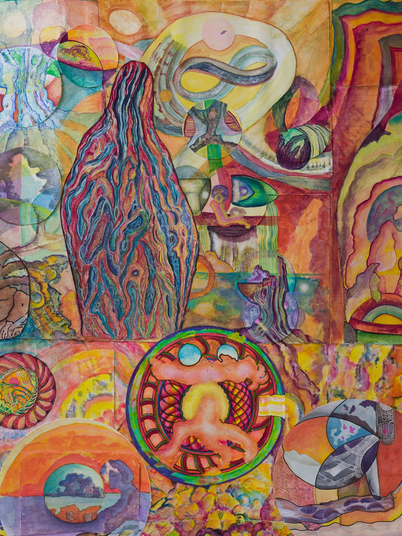 Ann Churchill, Large Scroll: Two Ravens, 2010 - 2023 (detail)
