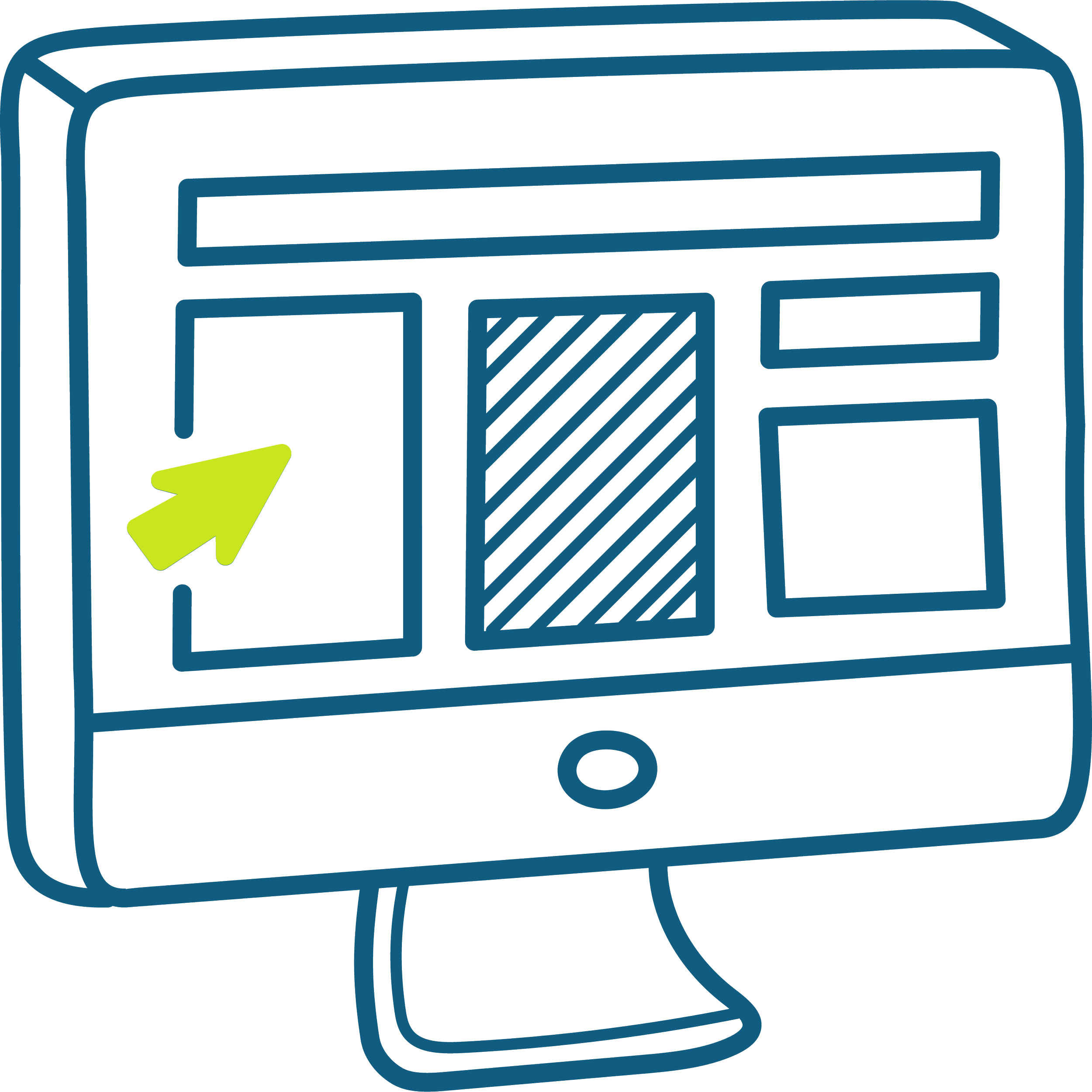 illustration of a computer monitor that explains SEO for financial advisors