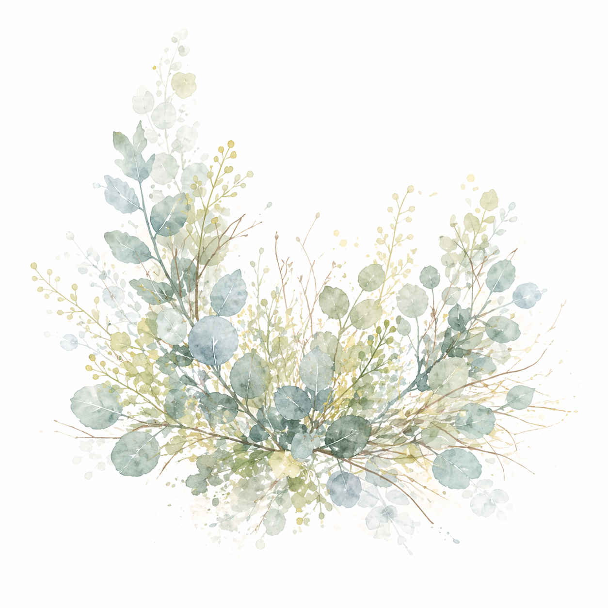 water color image of leaves and branches