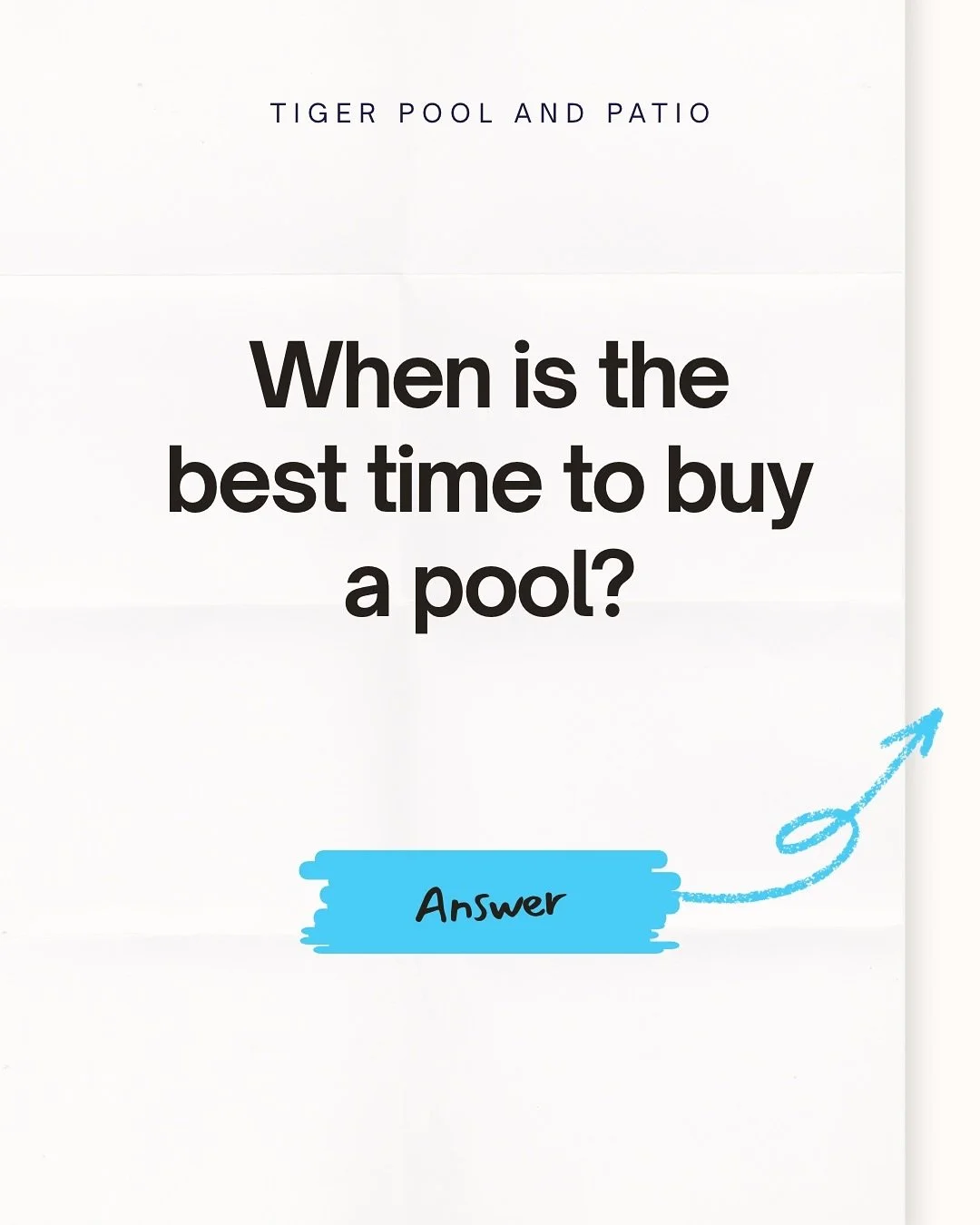 People ask us this all the time, when&rsquo;s the best time to buy a pool?
If you want to swim by next summer, the answer is simple: right now.

Any reputable pool builder is booked out a few months in advance. For us, signing in the fall means we&rs