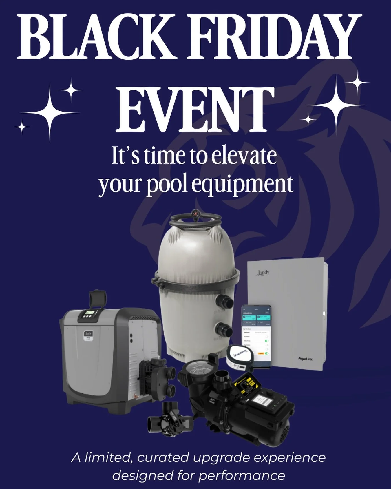 For Black Friday, we&rsquo;re opening a limited number of full equipment pad upgrades.

Better performance. Quieter operation. Cleaner water. Smarter automation. All designed to bring your pool up to today&rsquo;s standards.

Preferred pricing is ava