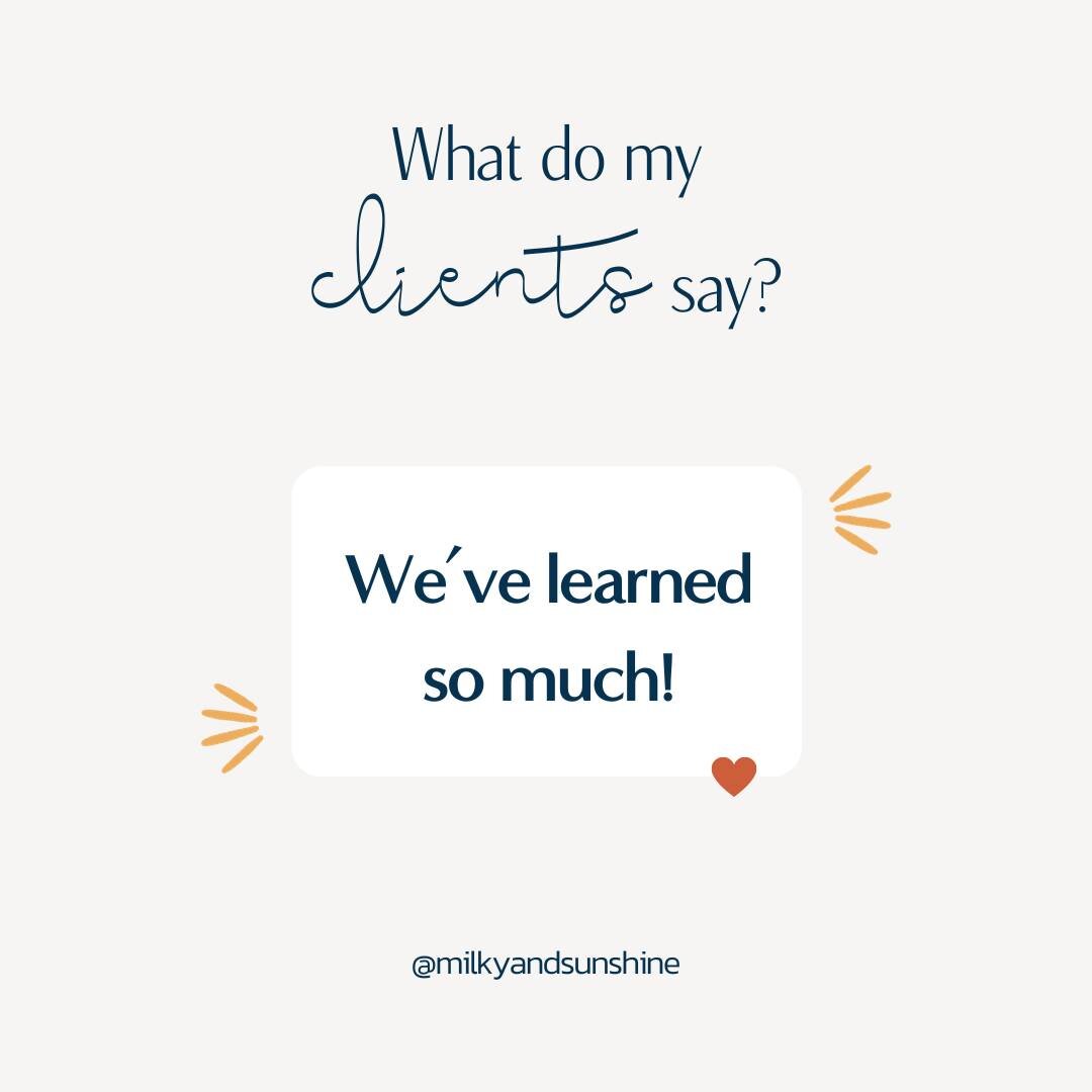 I love it when clients tell me how much they learn in my classes! Not only do I teach extensively about everything breastfeeding, but I also go in-depth about various aspects of pregnancy, labor, and the birth itself. It is so fulfilling to know that