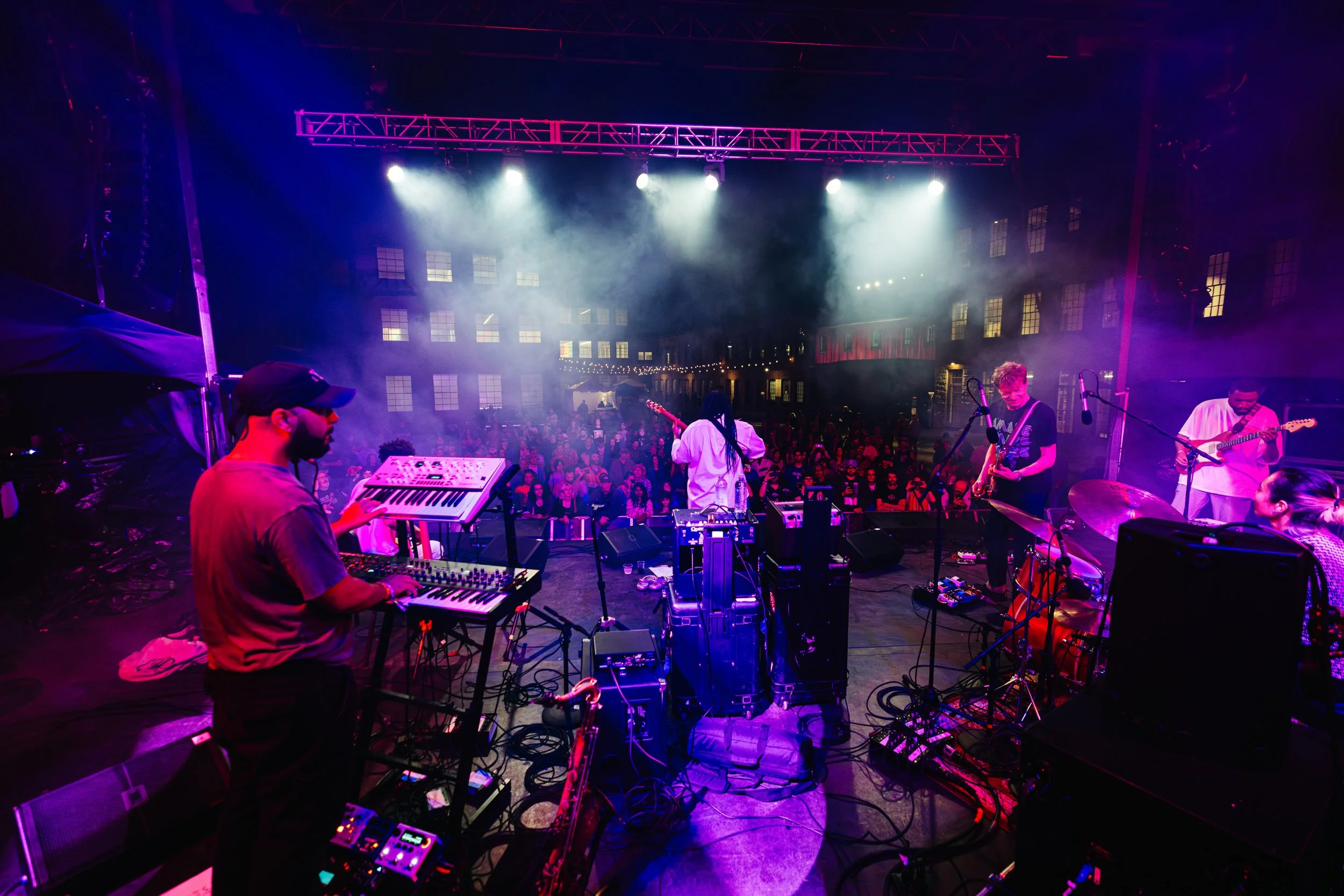 Wilco's guitarist, Nels Cline, performing with L'Rain
