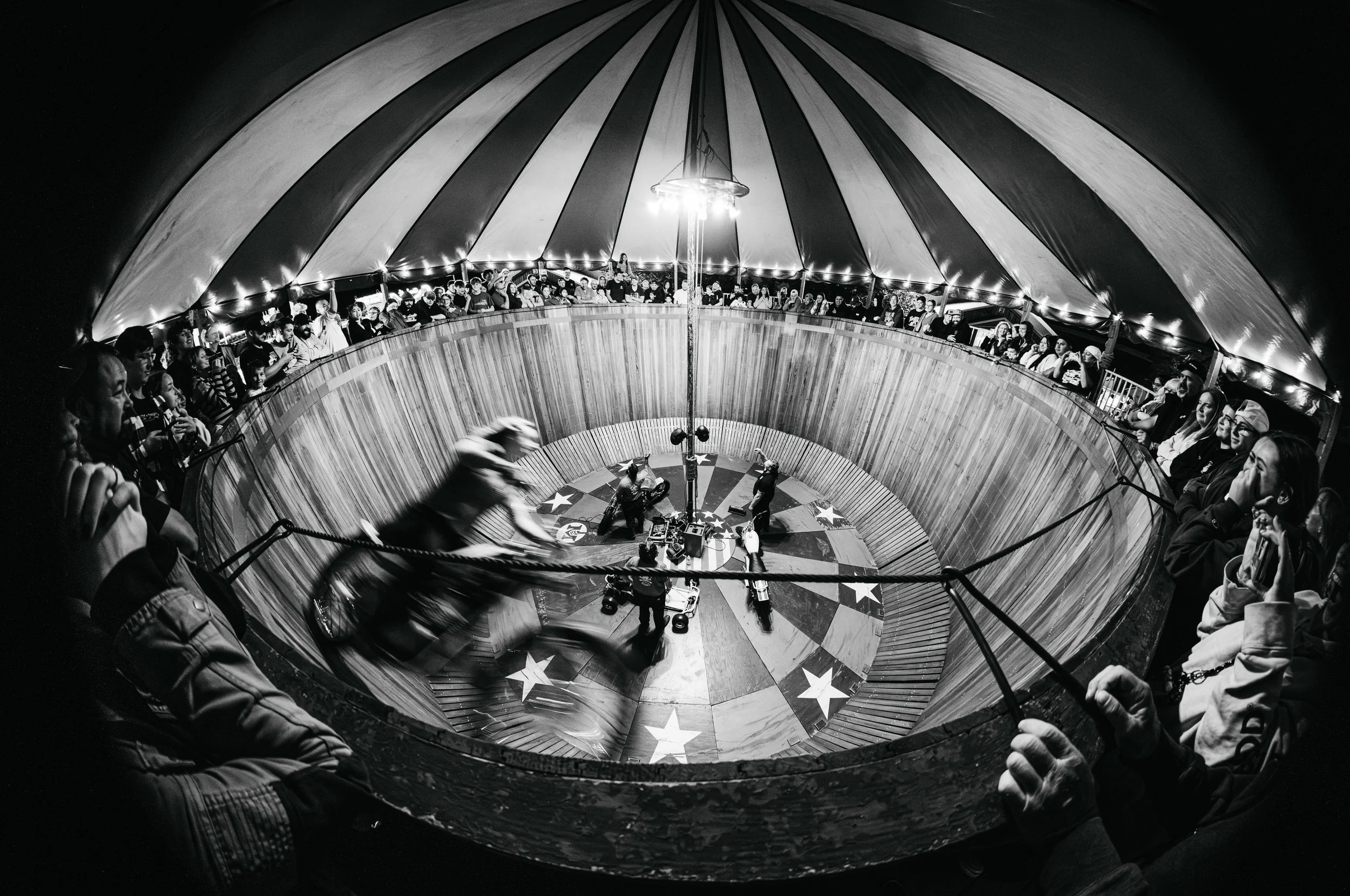 American Motor Drome Co. Wall of Death shot on fisheye