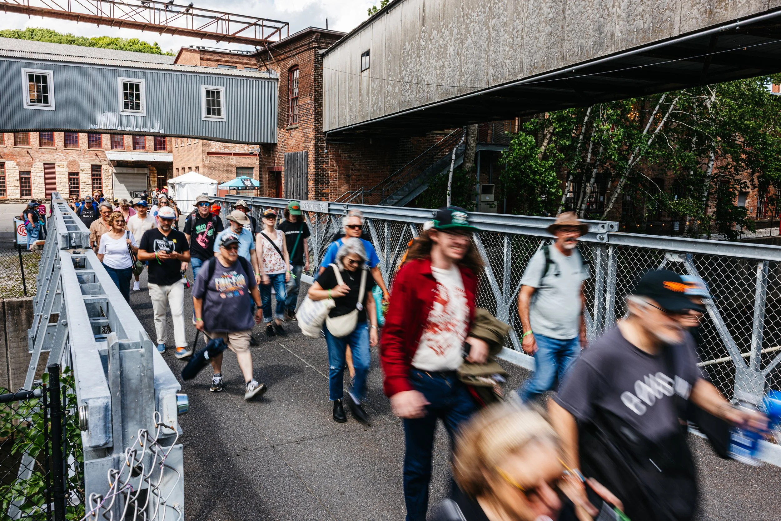 Crowds of fans entering Joes Field at the Solid Sound Festival 2026