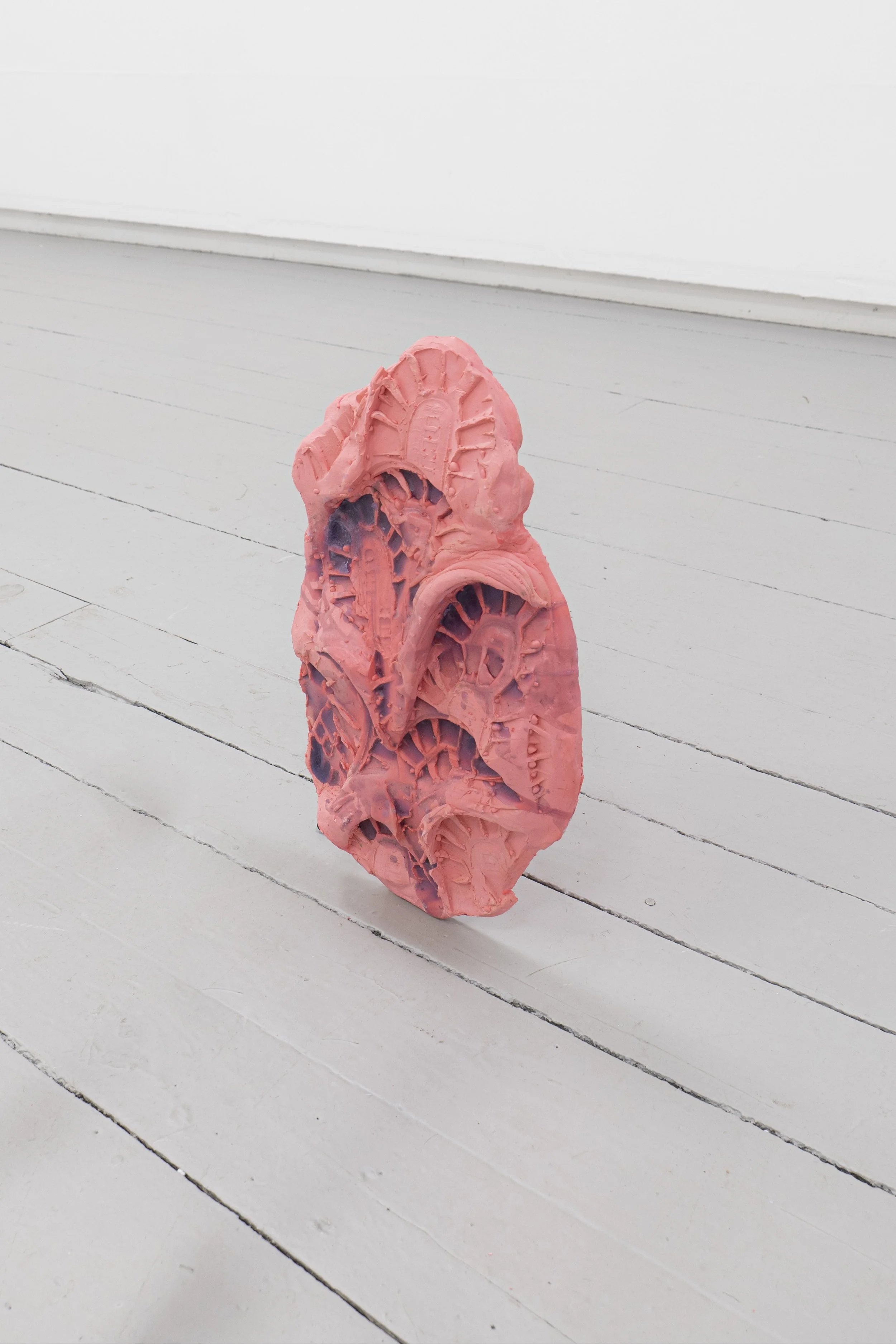 Close-up of the bubble gum embedded with dead flies in “Pupils” (2021), exhibited in Scattered Sights at CCA Glasgow.