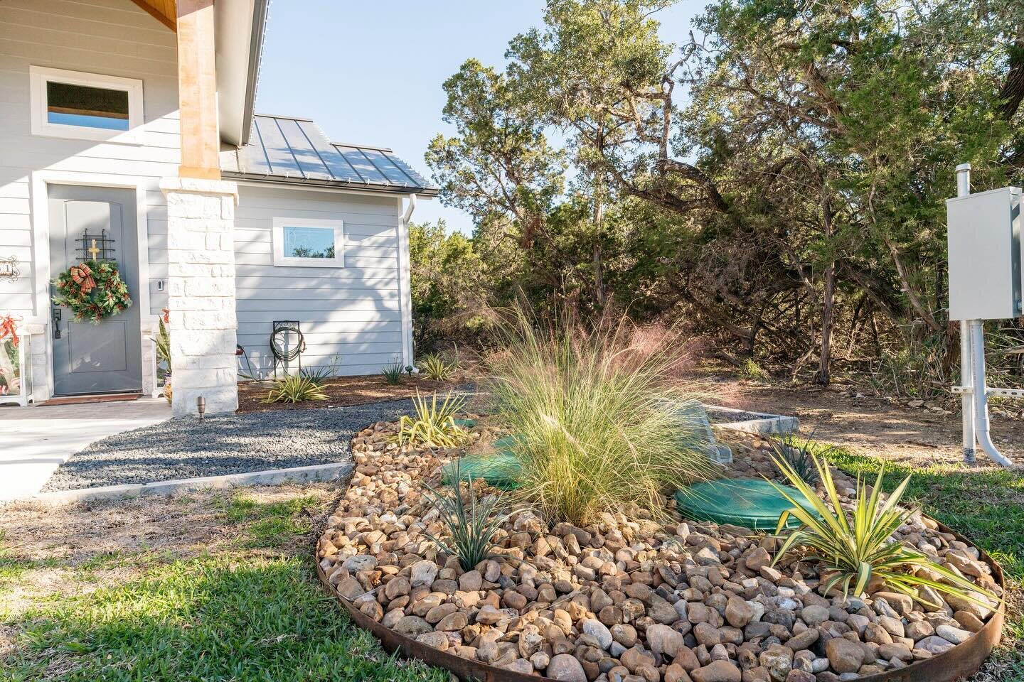 Hiding Septic Systems can be tricky. We like to use a mix of grasses, evergreens, and color to create an intentional but natural screen

#landscaping #NewBraunfelslandscaping #Bulverdelandscaping #SpringBranchlandscaping #TXlandscaping #Austinlandsca