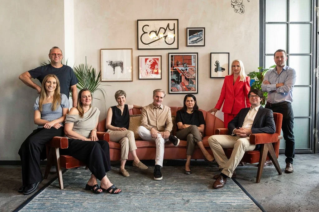 ercuri VC team — Alan Hudson, Denise Xifara, Esha Vatsa, Ella Hughes, Hannah Green, Anna Jones, Sam Rickard, Dyson Bogg and Tony Lewis — pre-seed and seed media technology venture capital fund, Kings Cross London