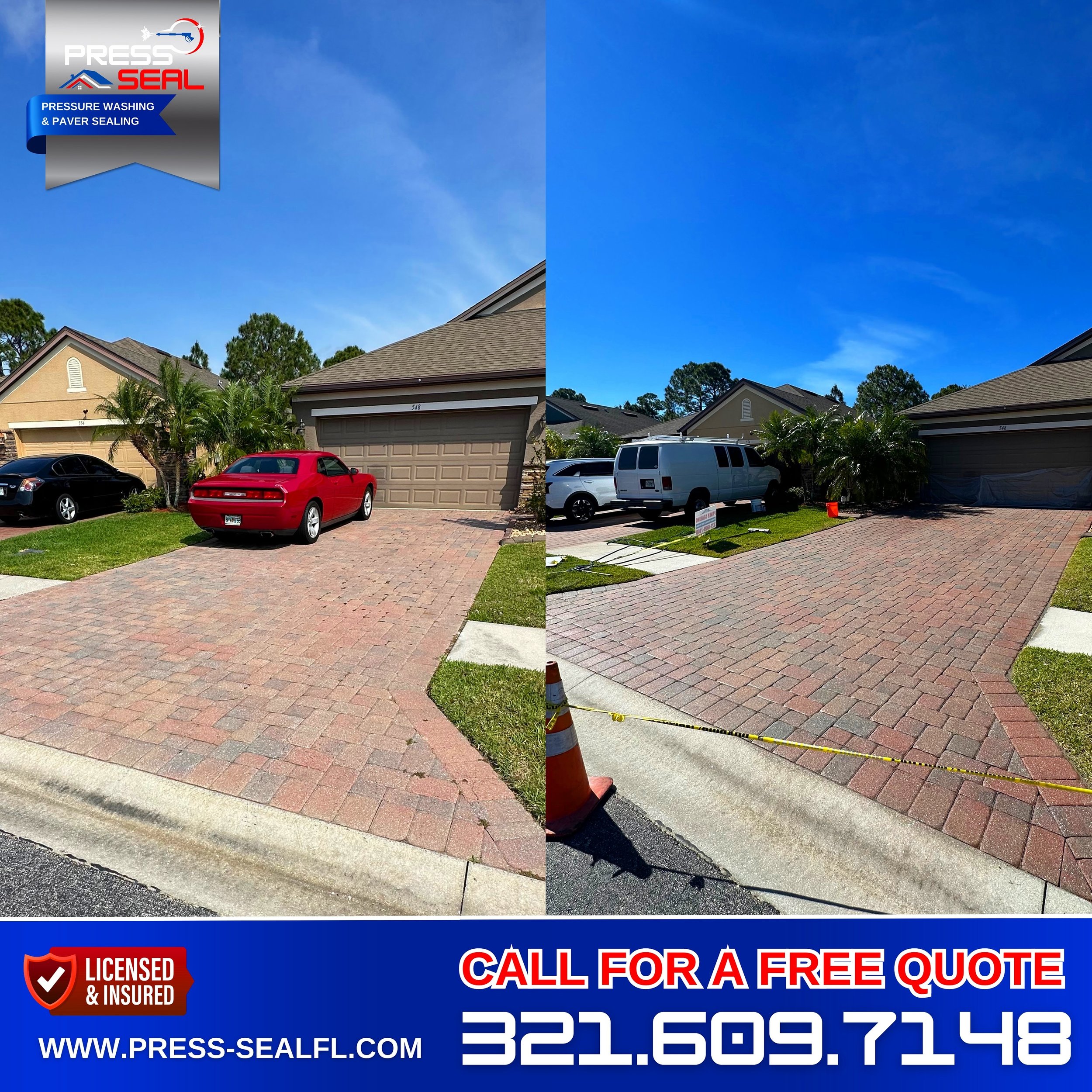 From dull to dazzling! These pavers are extremely sun beaten with heavy aggregate showing through. Witness the stunning transformation of these vibrant red pavers after sealing. 🔴✨

🌟 CONTACT US 🌟
🤳🏼 321.609.7148
📧 contact@press-sealfl.com
💻 P