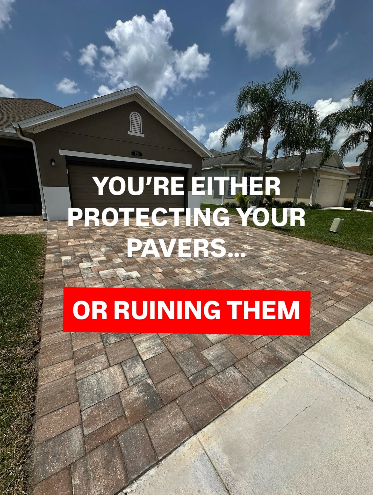 If your pavers aren&rsquo;t sealed, they&rsquo;re exposed.
To UV rays. To rain. To oil stains. To algae.

And that beautiful surface? It&rsquo;ll fade, crack, and wear down faster than you think.

Sealing isn&rsquo;t optional.
It&rsquo;s what keeps y