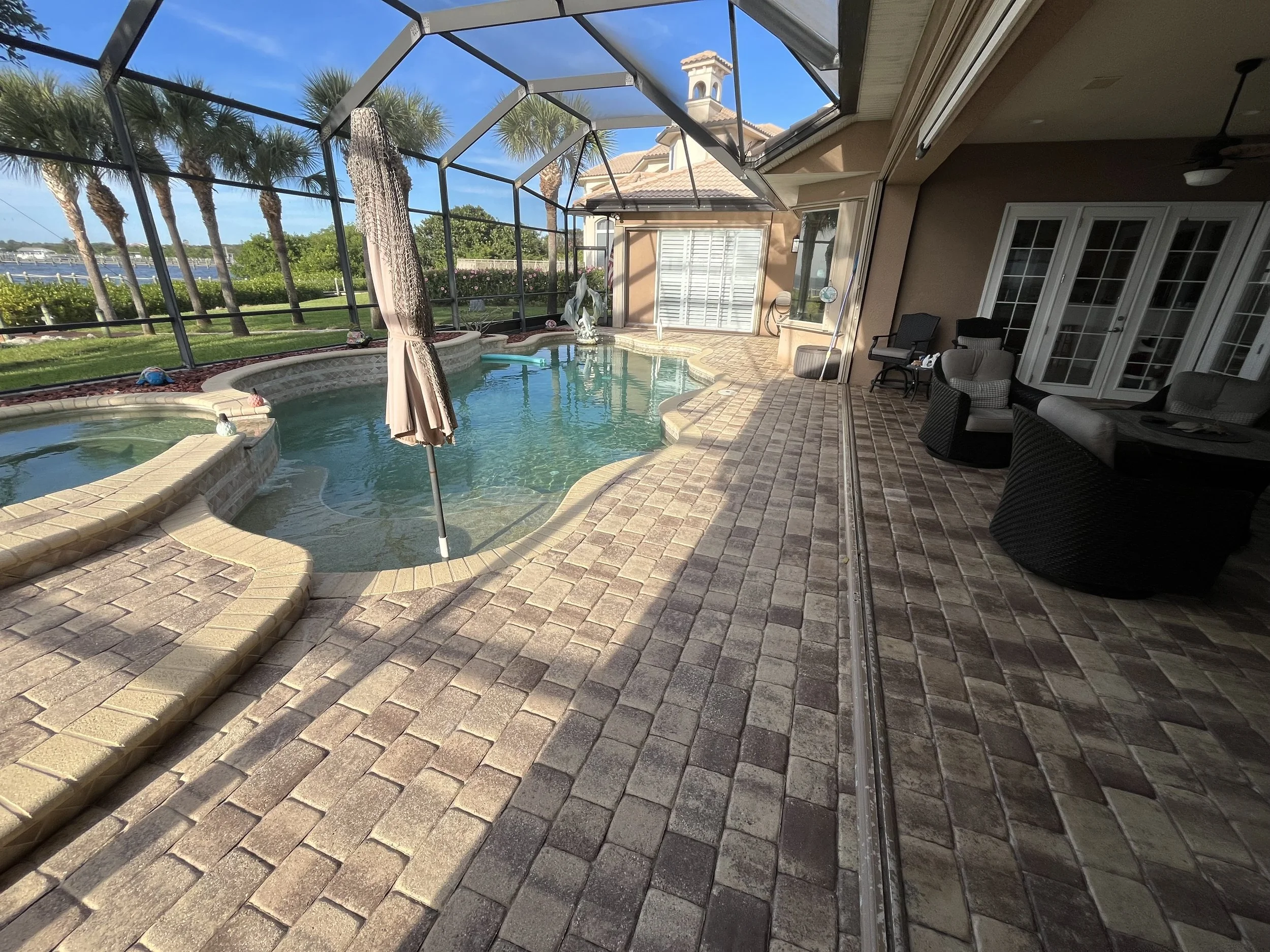 Professional paver sealing services in Melbourne, Palm Bay, West Melbourne, Viera, Suntree, Rockledge, Cocoa, Cocoa Beach, Merritt Island, Satellite Beach, Indian Harbour Beach, Indialantic, Melbourne Beach, Sebastian, Vero Beach, and Fellsmere, FL,
