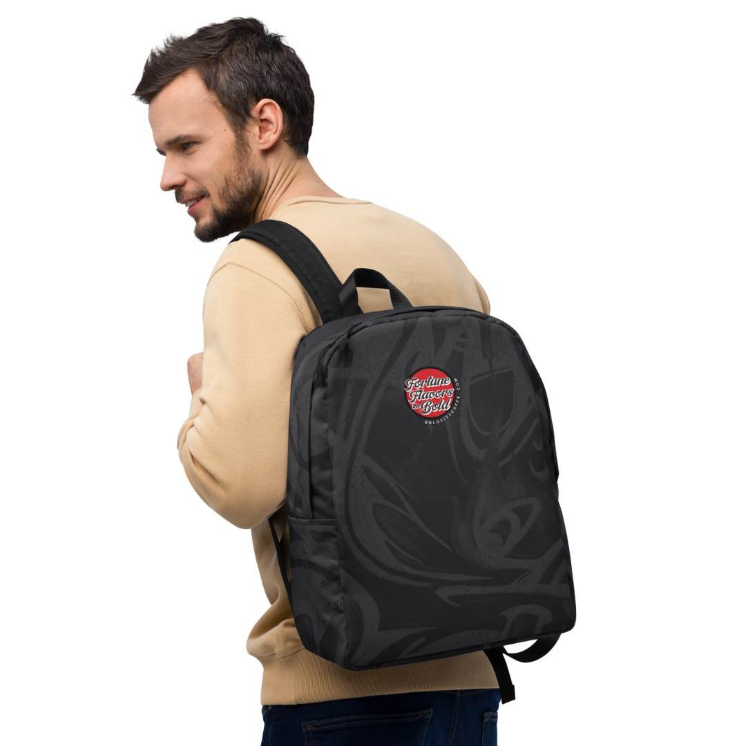 Fortune Flavors the Bold Backpack - lifestyle.jpg