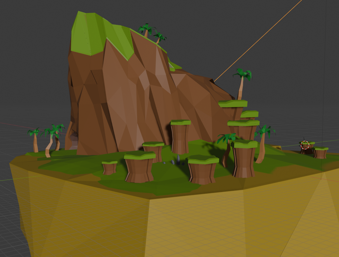 Low-poly island with plenty of platforms for some classic fun.