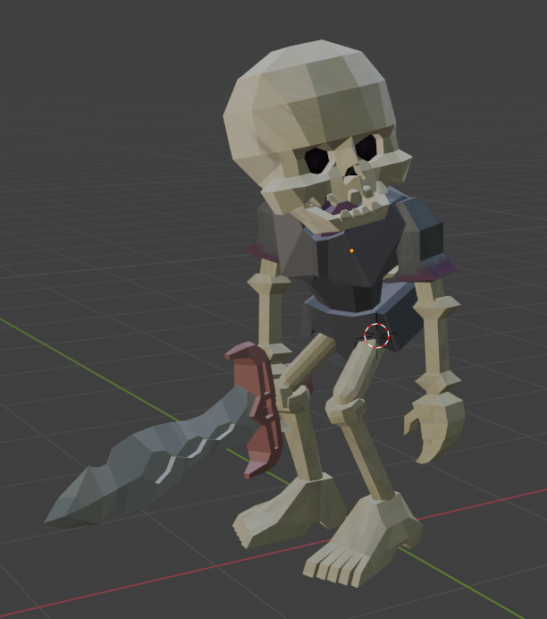 A little skeleton warrior.