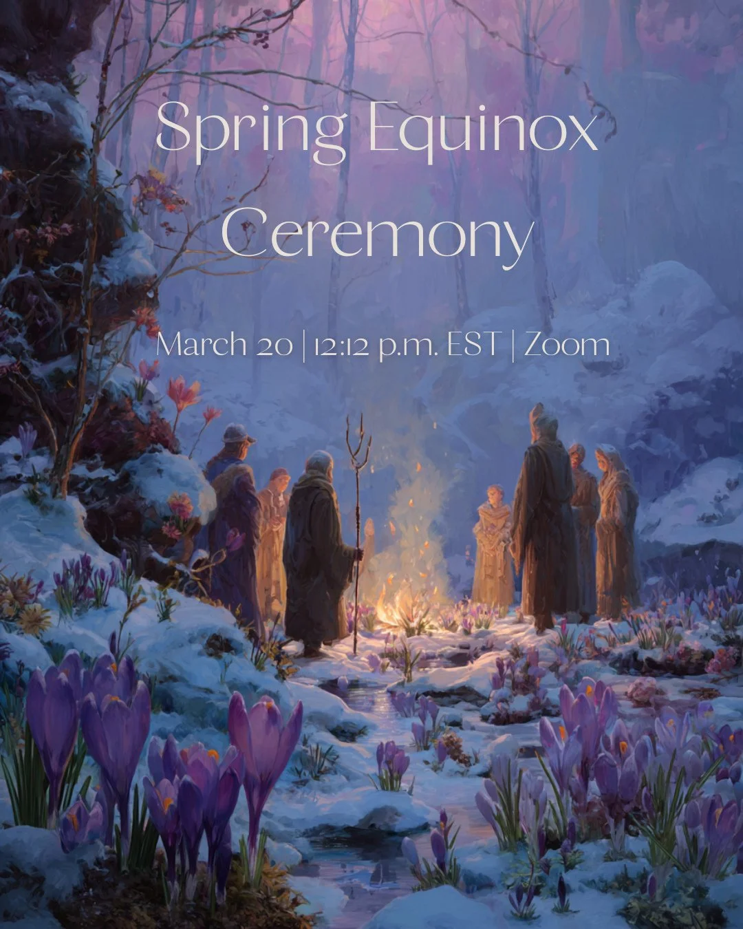 FREE Spring Equinox Ceremony | Zoom⁠
March 20 | 12:12 pm EST - 1:11 pm EST⁠
⁠
Tomorrow we cross the Spring Equinox in the Divine Roots Community and the Temple of Breath and Bones as we prepare for March 21st.⁠
⁠
This is not an abstract portal,  it&r