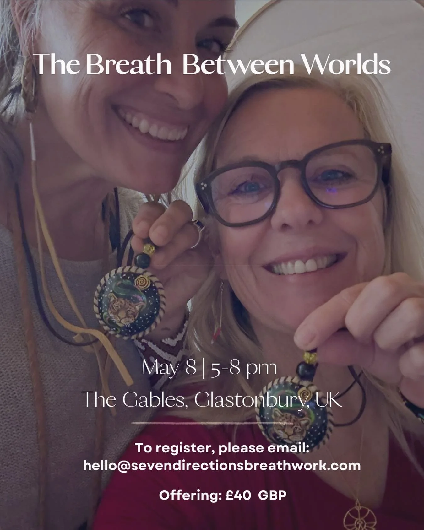 We have 5 spots left!!!

The Breath Between the Worlds
Ceremonial Breathwork

May 8 | 5-8 pm
44 GBP &amp; 33 GBP unwaged
The Gables, Glastonbury, UK

UK peeps!!! We are so excited to be offering this ceremonial breathwork in the sacred land of Avalon