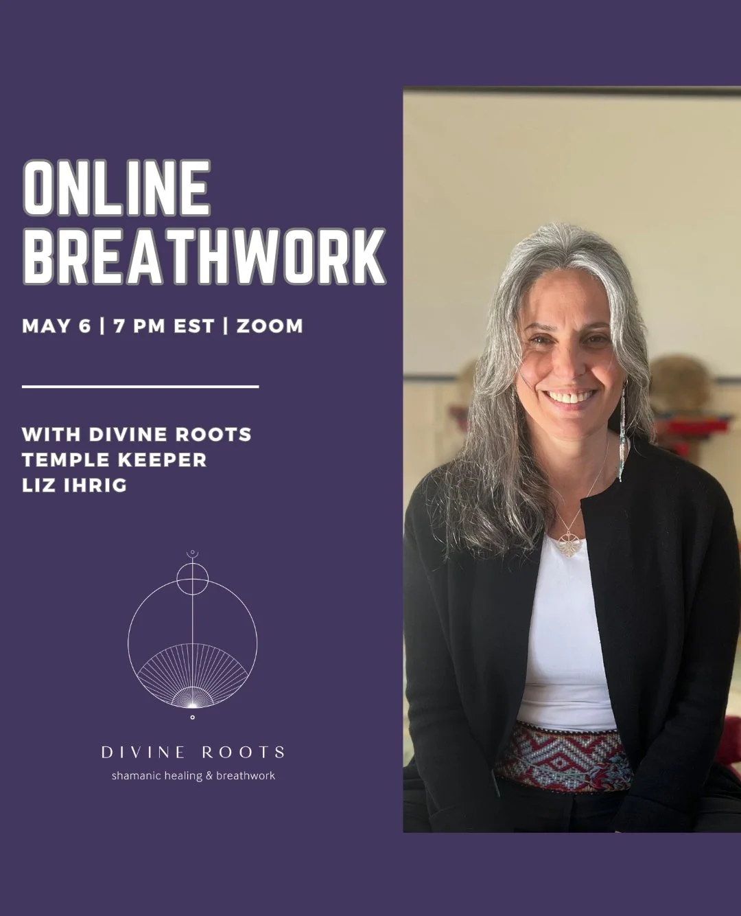 May 6 | 7pm EST | Zoom⁠
⁠
Everyone is welcome in this sacred circle⁠.⁠
⁠
This is the container where we hold space for our highest selves breathing into the sacredness of our breath.⁠
⁠
We weave light together through our inhale and exhale.⁠
⁠
You ar