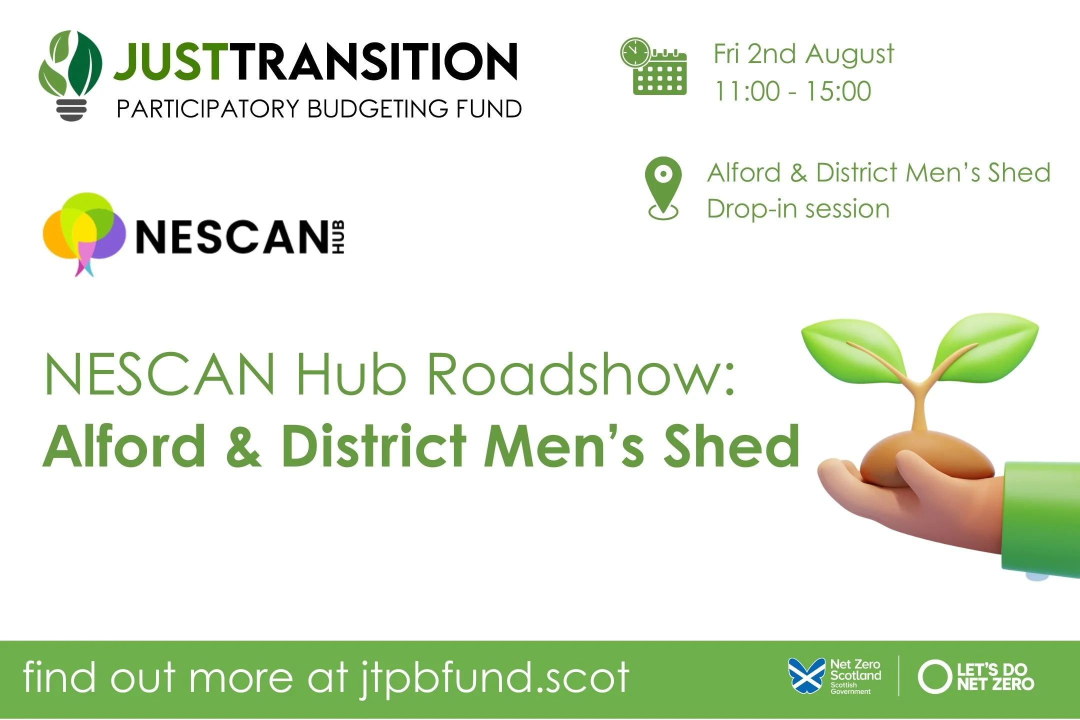 NESCAN Hub Roadshow: Alford & District Men’s Shed