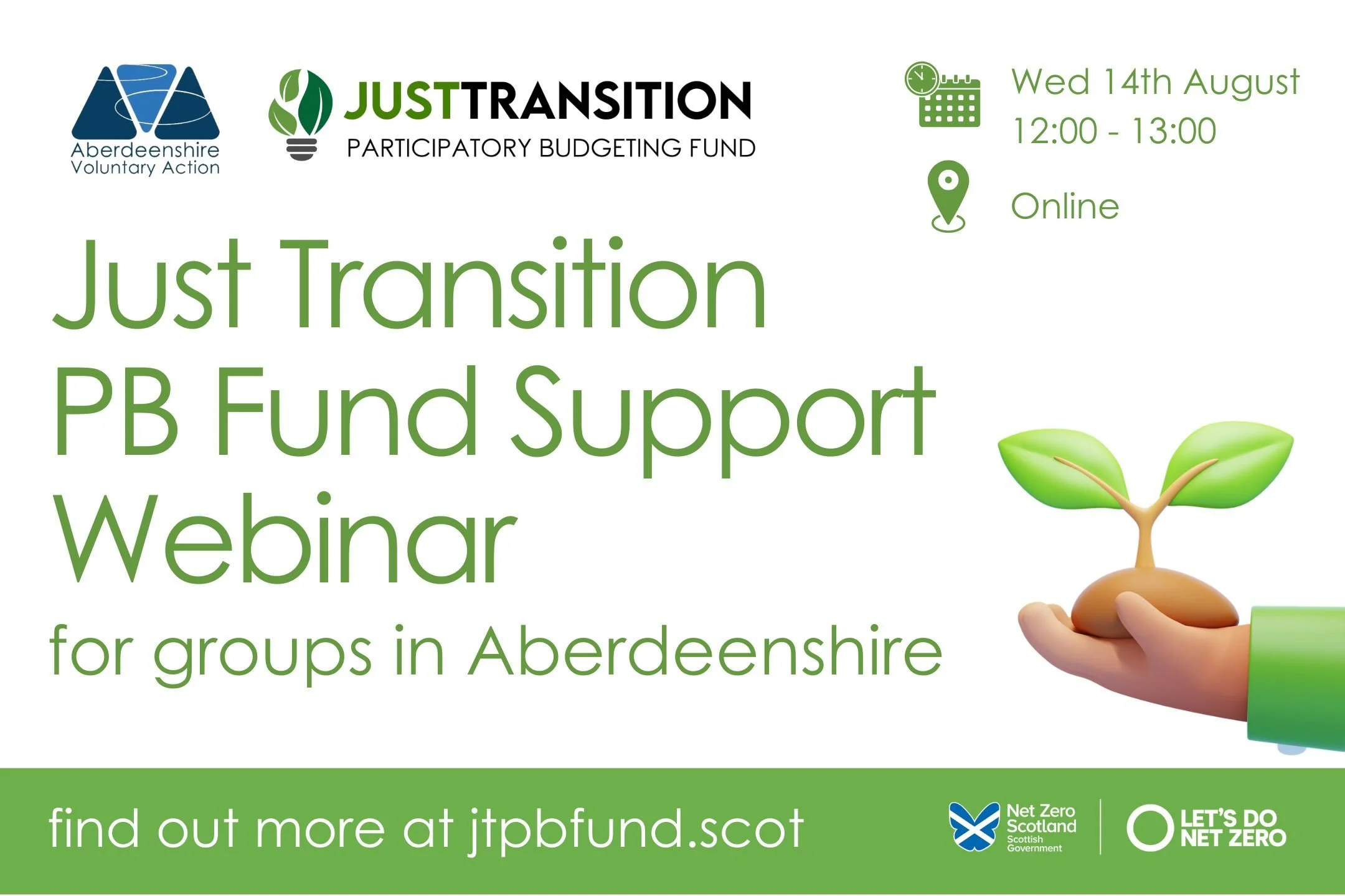 Just Transition PB Fund Support Webinar for Aberdeenshire