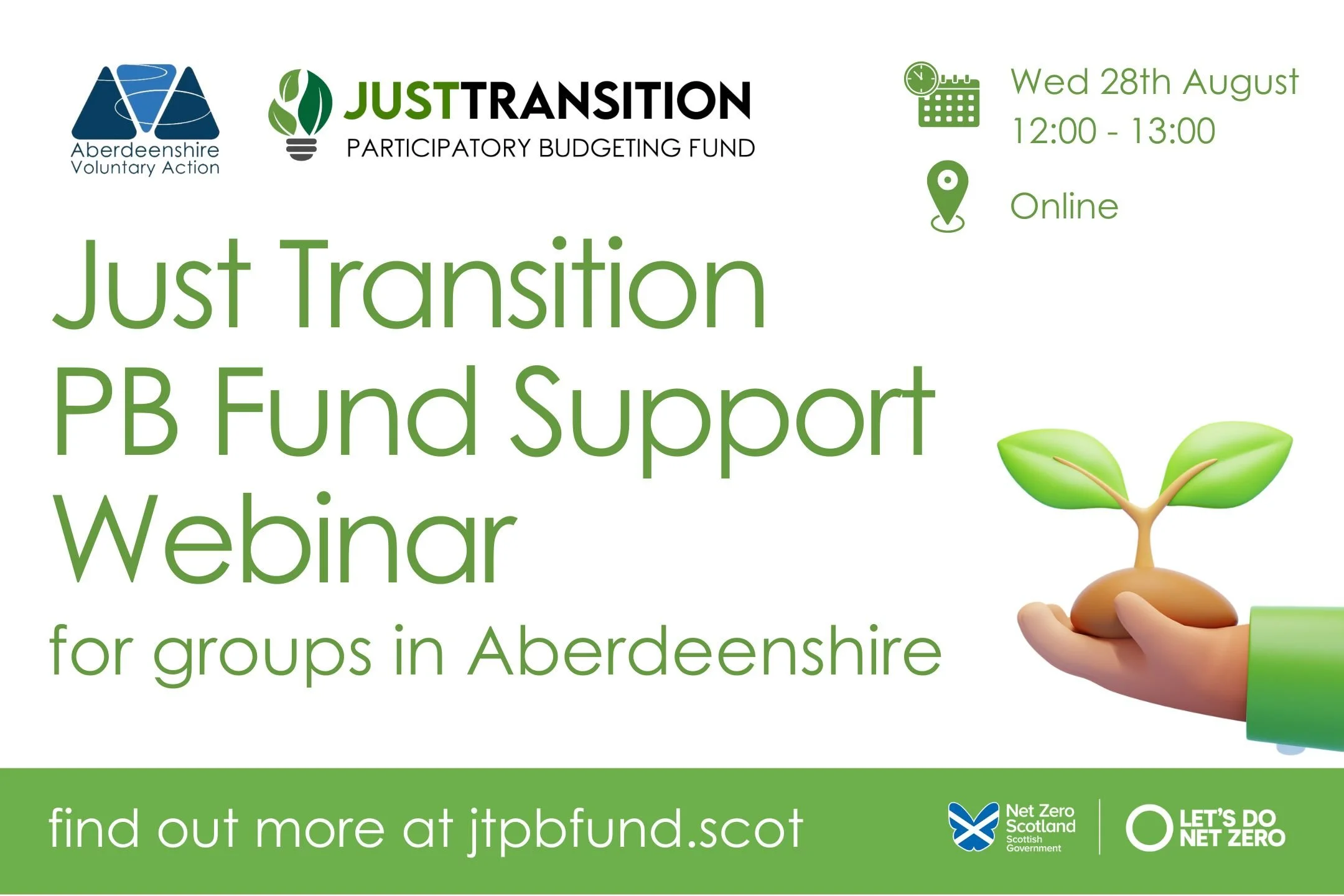 Just Transition PB Fund Support Webinar for Aberdeenshire