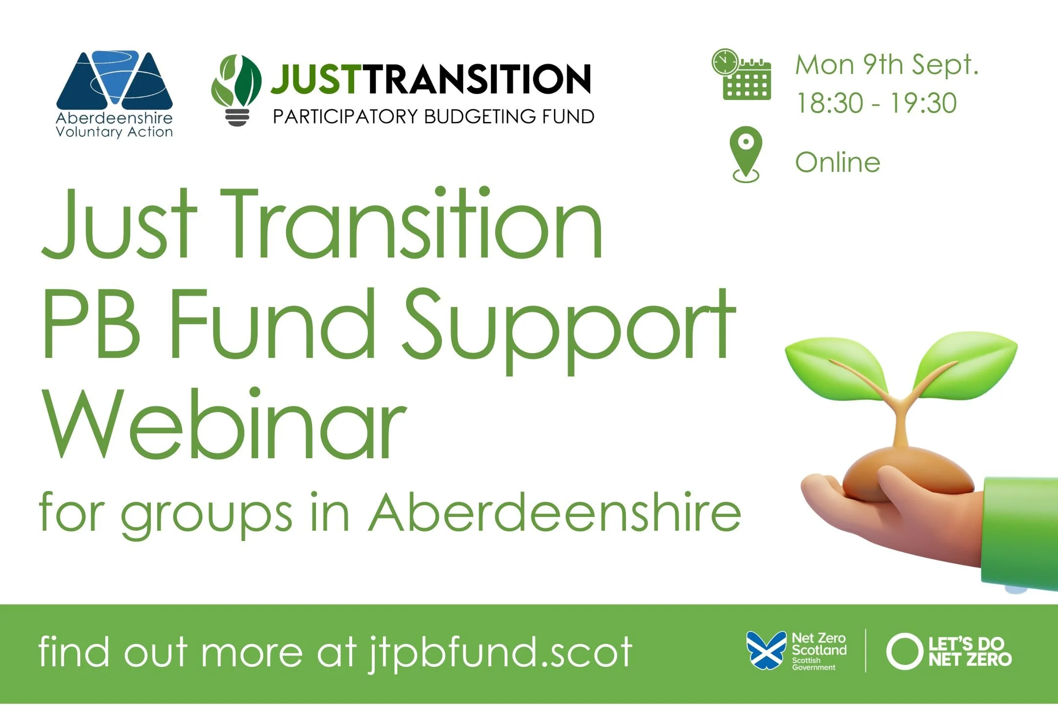 Just Transition PB Fund Support Webinar for Aberdeenshire