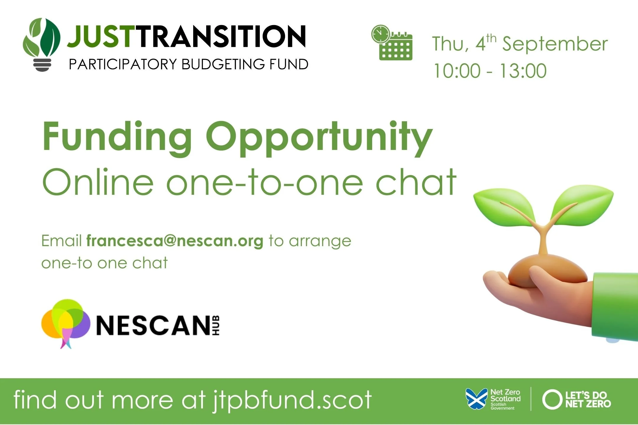 Funding Opportunity: Online one-to-one chats