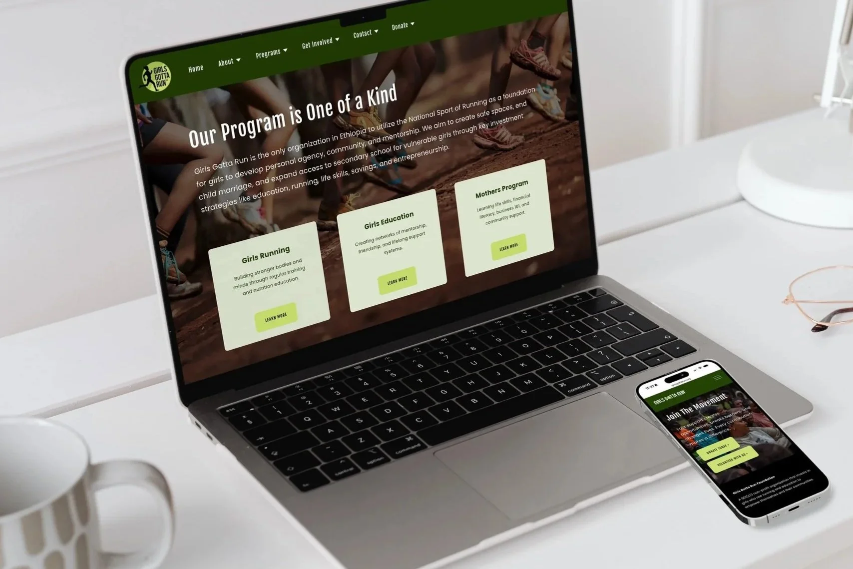 Site Redesign // Girls Gotta Run Foundation