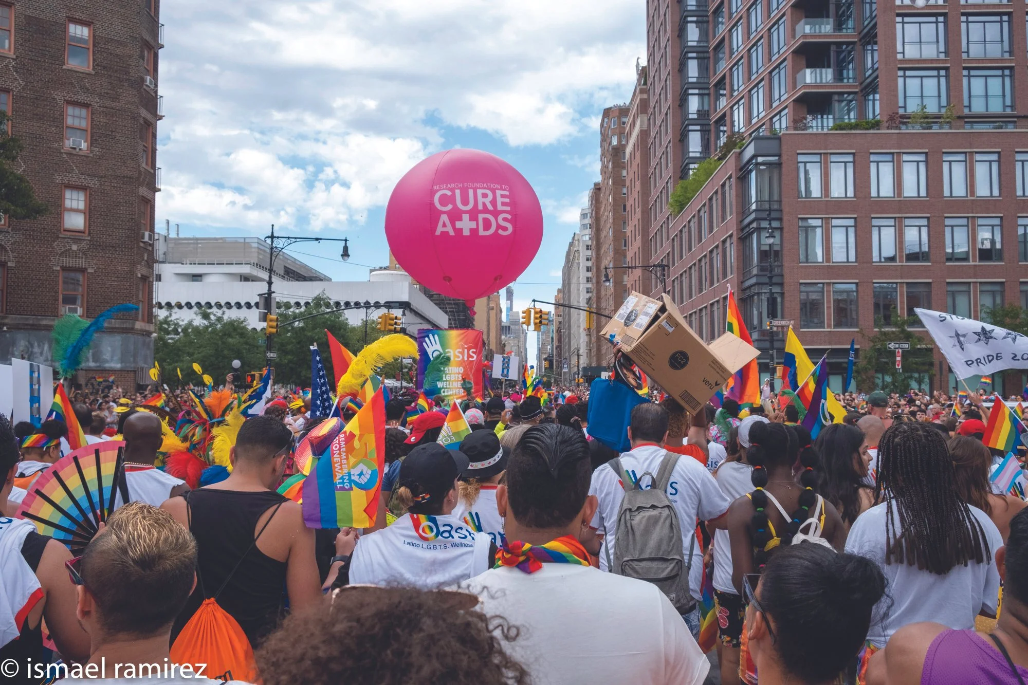 RFTCA pink balloon at Pride event.