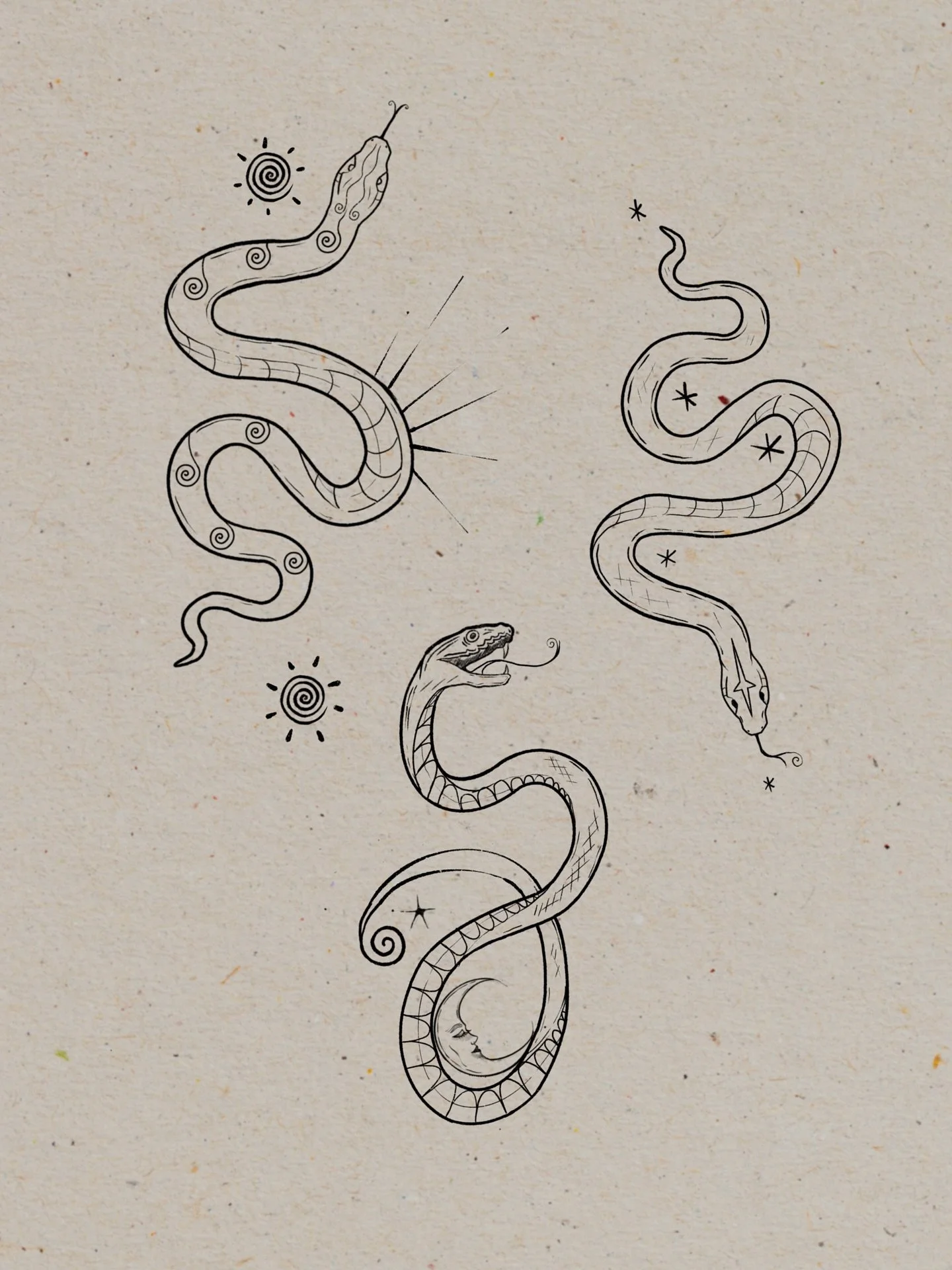 𓆙 𖤓 celestial serpents 𖤓 𓆙 sun | moon | star snake 𓆙✴︎
𖦹 handpoked tattoo
𖦹 non-repeatable flash
𖦹 flexible placements
𖦹 prices in my ‘flash to book’ highlights
✴︎ message to book in, I have space for you! ✴︎
#brighton #handpo