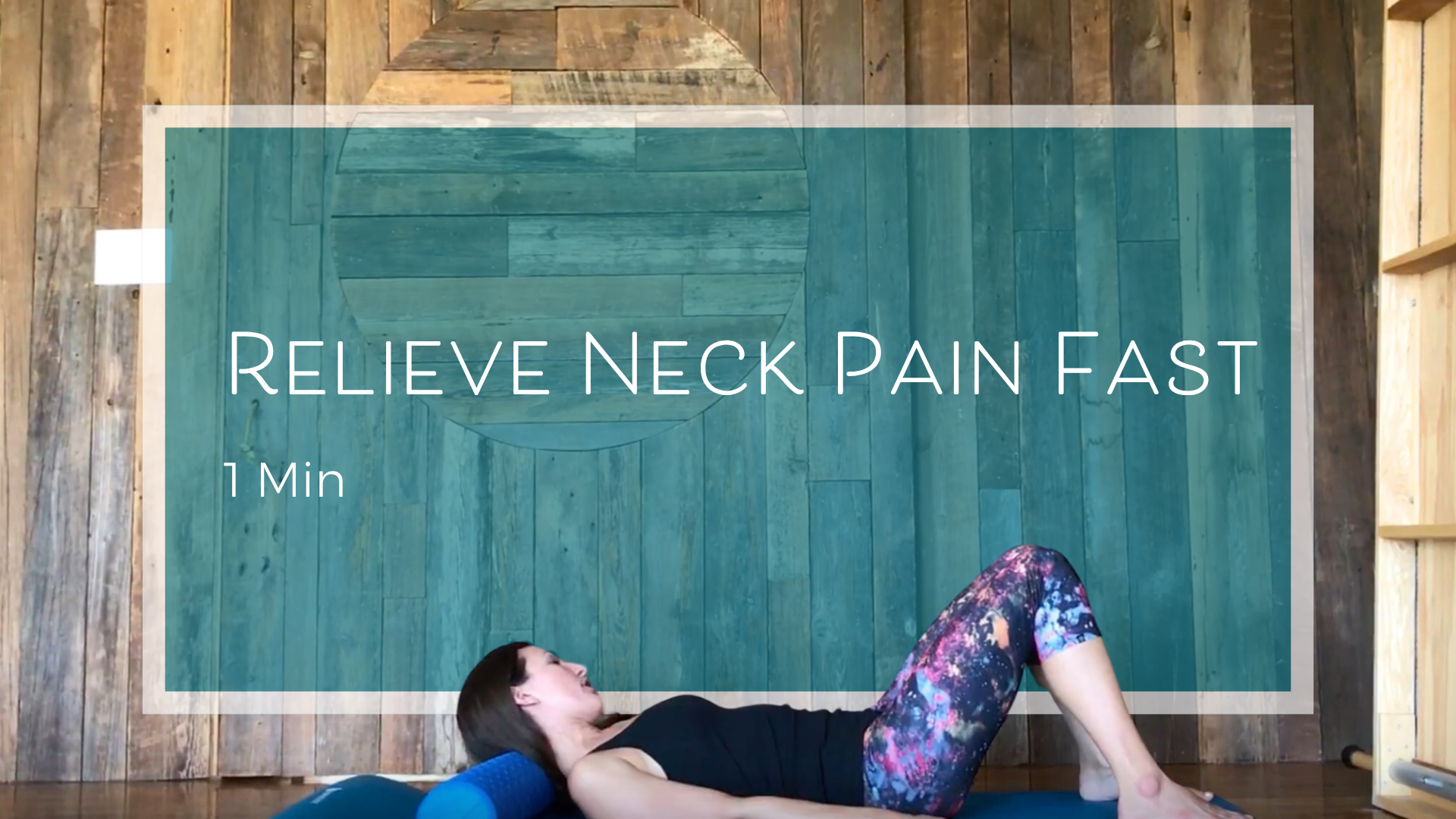 1 minute Foam roller release for neck pain and tension headaches with Lisa Harvey