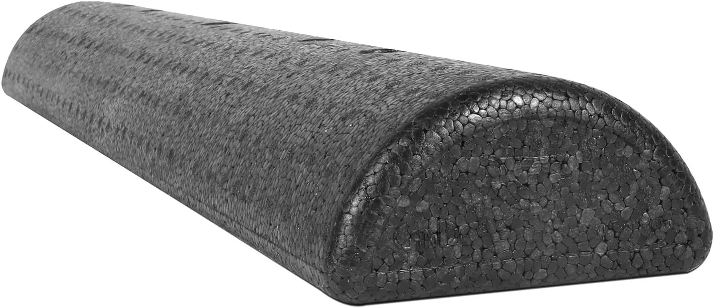 Black Composite High-Density Roller, Half-Round, 36"X 6"