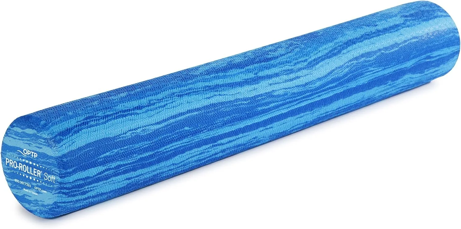 Blue marbled soft density OPTP foam roller