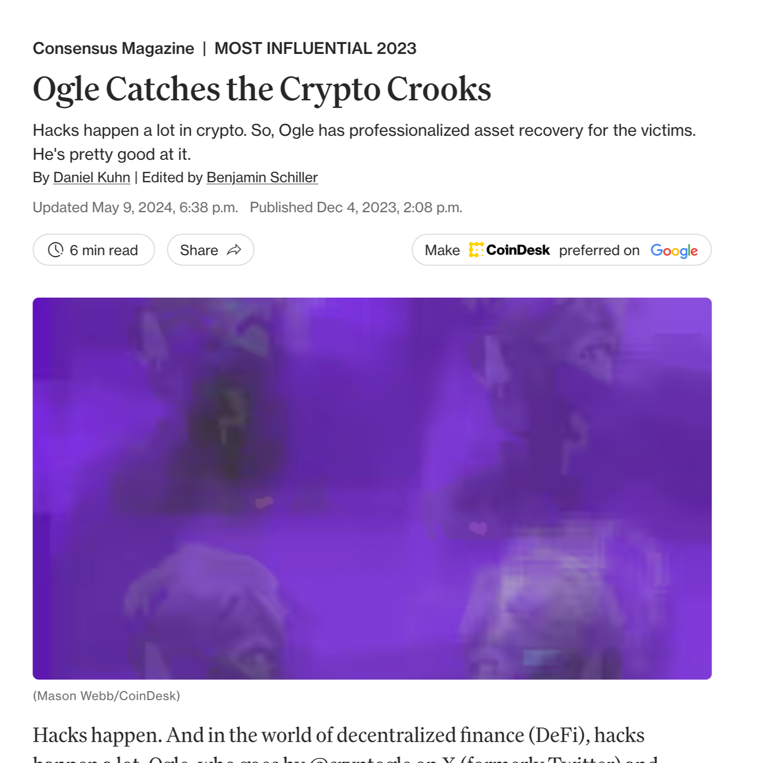 Ogle Catches the Crypto Crooks