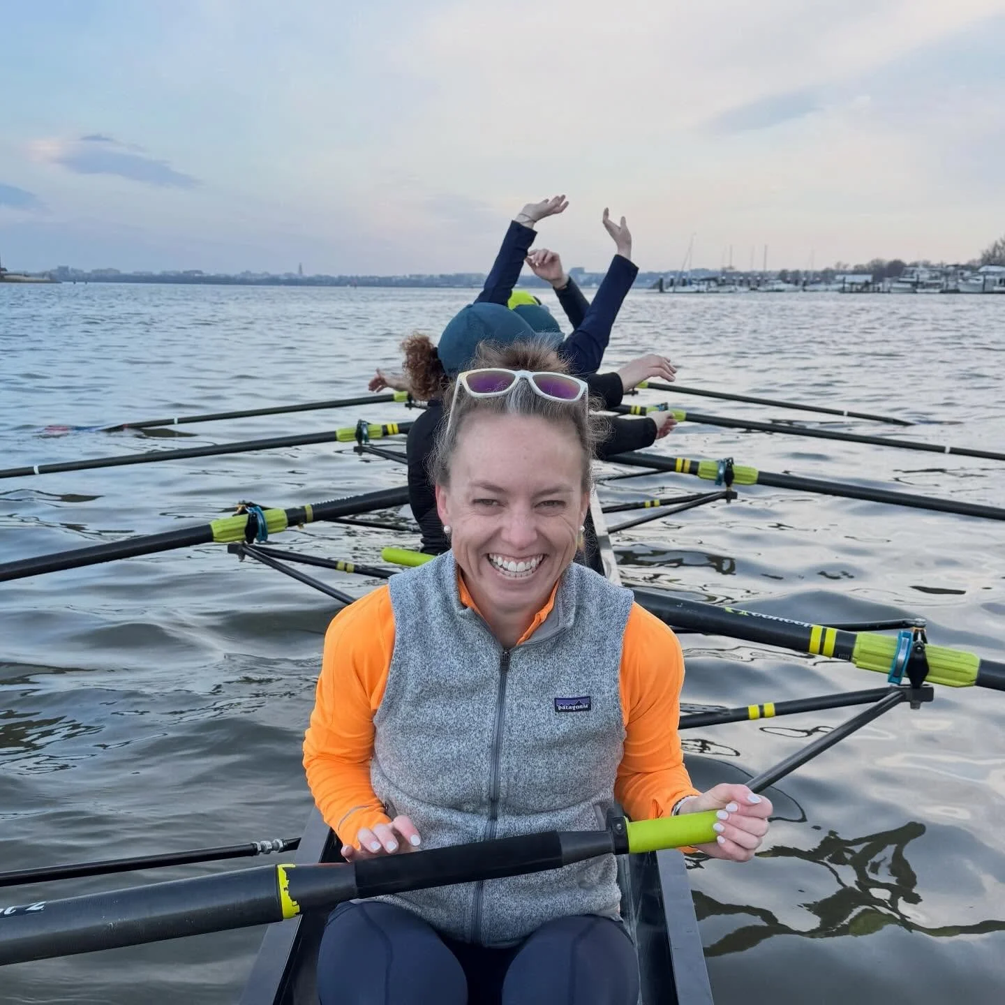 Air temp + water temp + wind conditions = just right for a winter row (and mid-row stretch) this morning. Just three weeks until Spring season begins! 

Get program info at capitalrowing.org