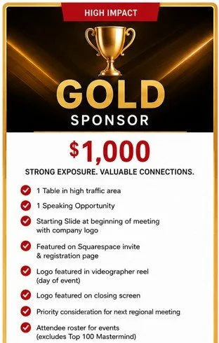 NTXNMM Region July Top 100 Agent Mastermind & Regional Leadership Meeting- Gold Sponsor