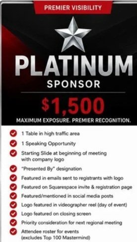 NTXNMM Region July Top 100 Agent Mastermind & Regional Leadership Meeting- Platinum Sponsor