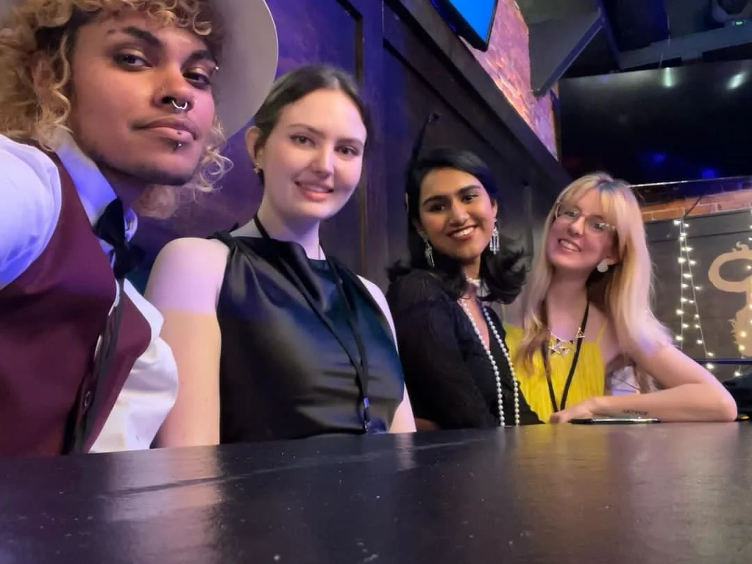 with the other interns at the awards gala